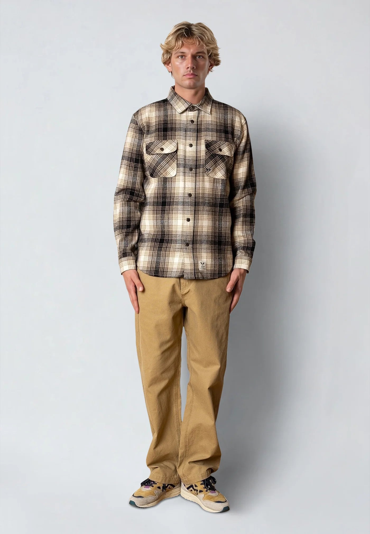ADRIAN COTTEN CHECK OVERSHIRT