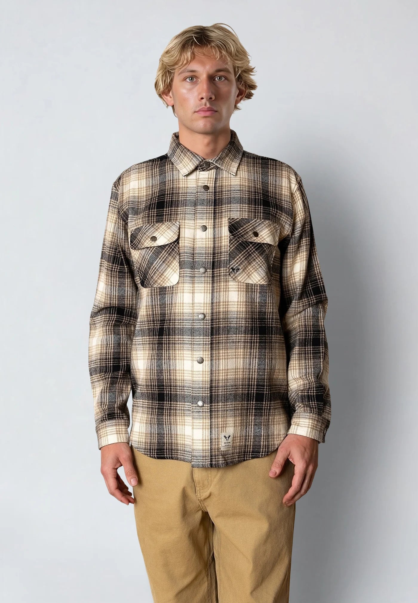 ADRIAN COTTEN CHECK OVERSHIRT