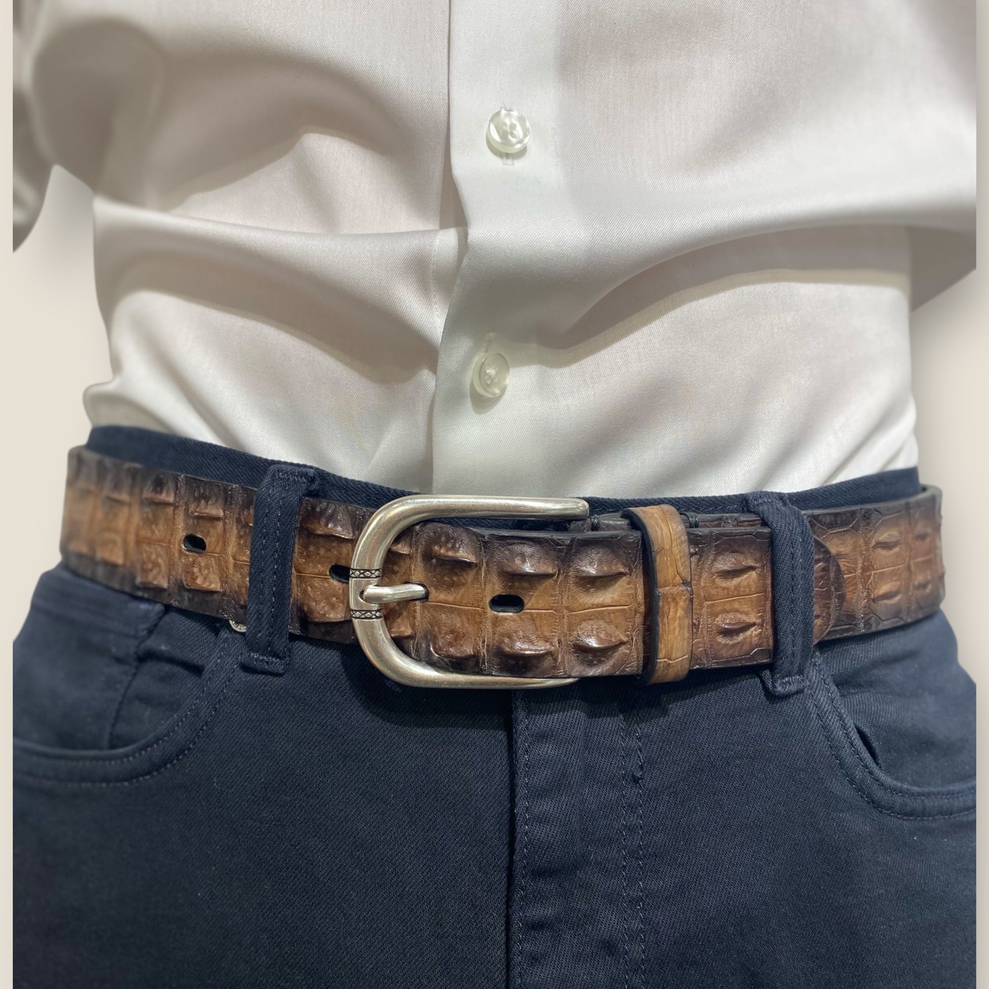 CROCODILE BACK - BROWN