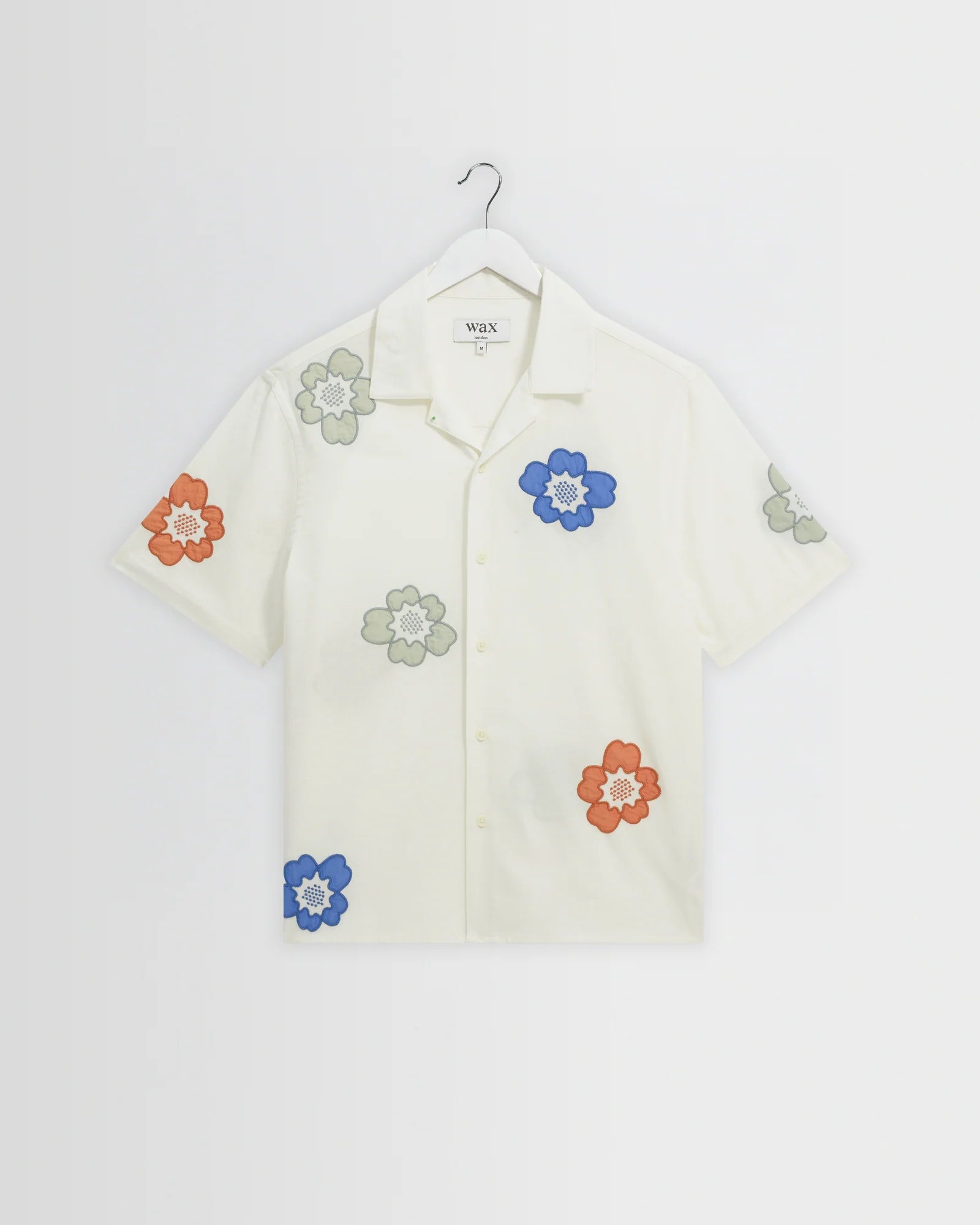 APPLIQUE FLORAL SKJORTE