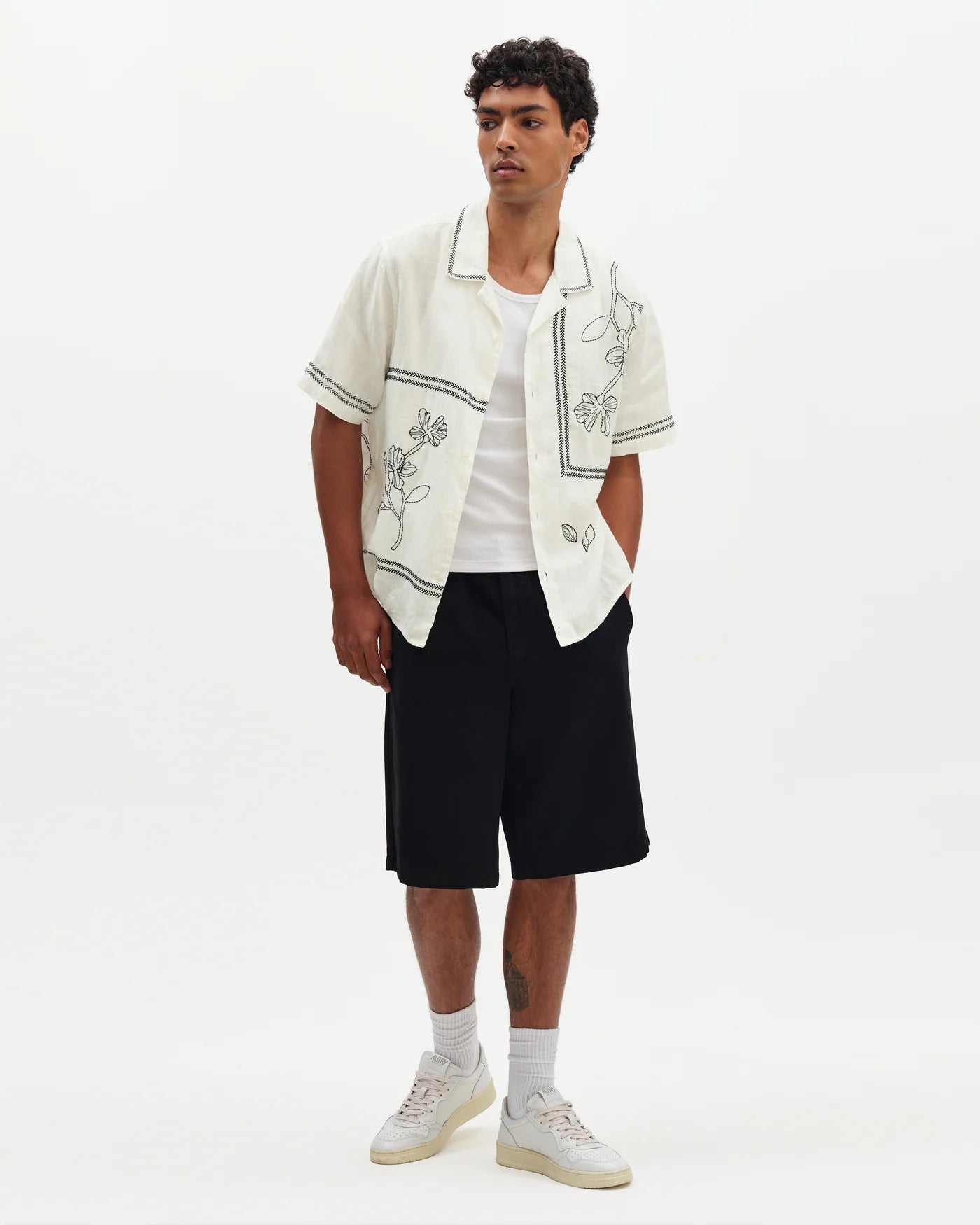 GRID FLOWER SS SHIRT