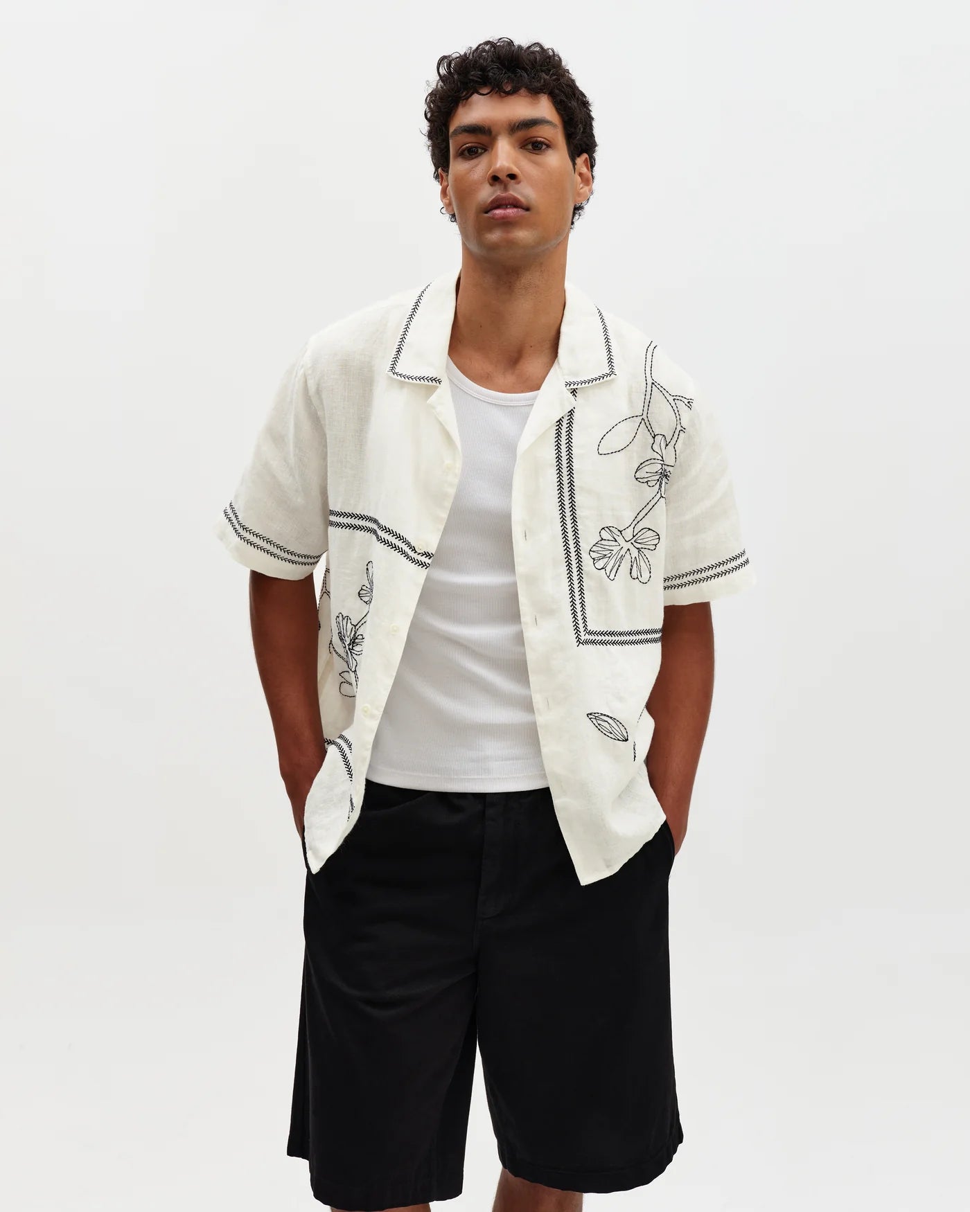 GRID FLOWER SS SHIRT