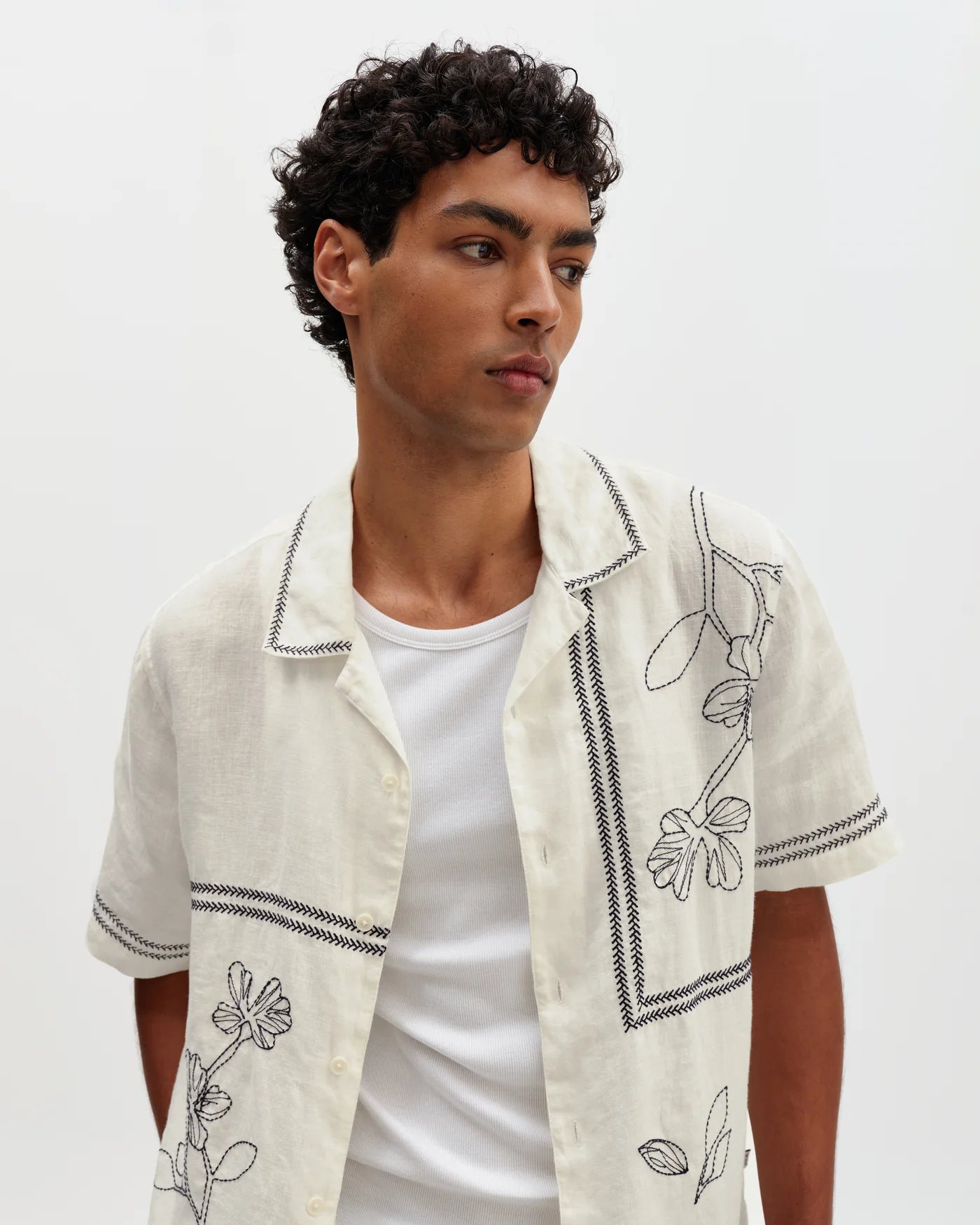 GRID FLOWER SS SHIRT