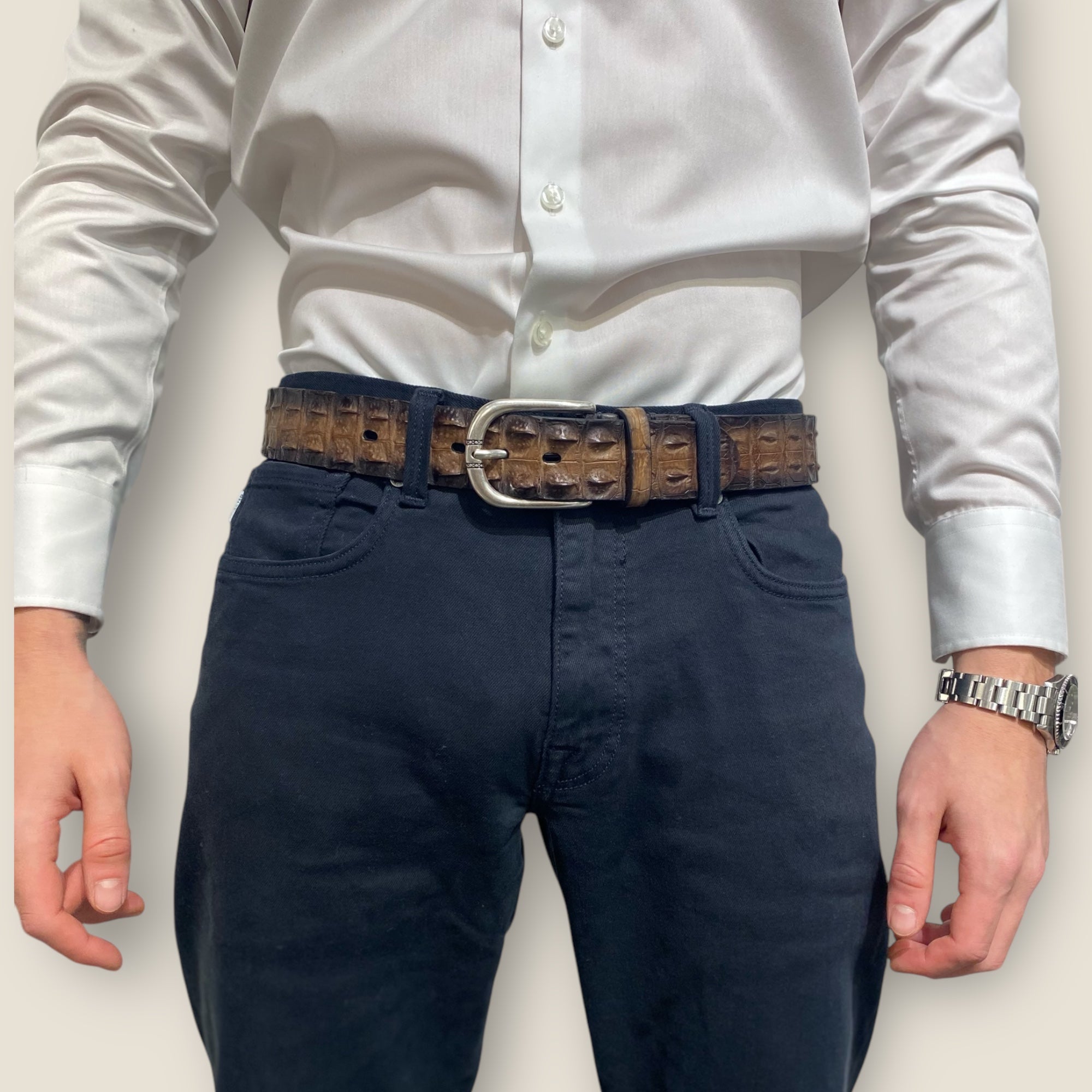 CROCODILE BACK - BROWN