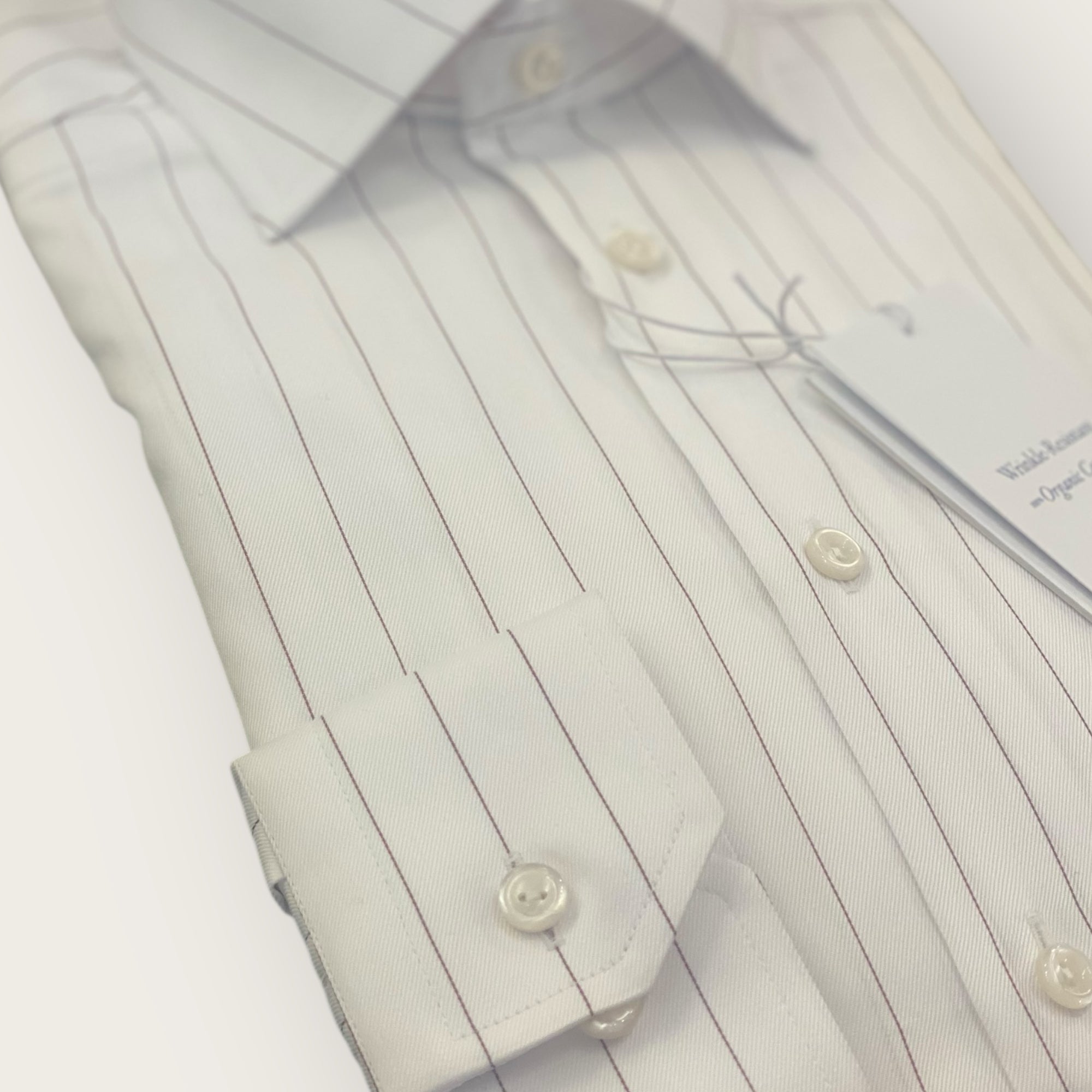 PIN-STRIPED SIGNAT. SLIM / 100% ØKOLOGISK BOMULD