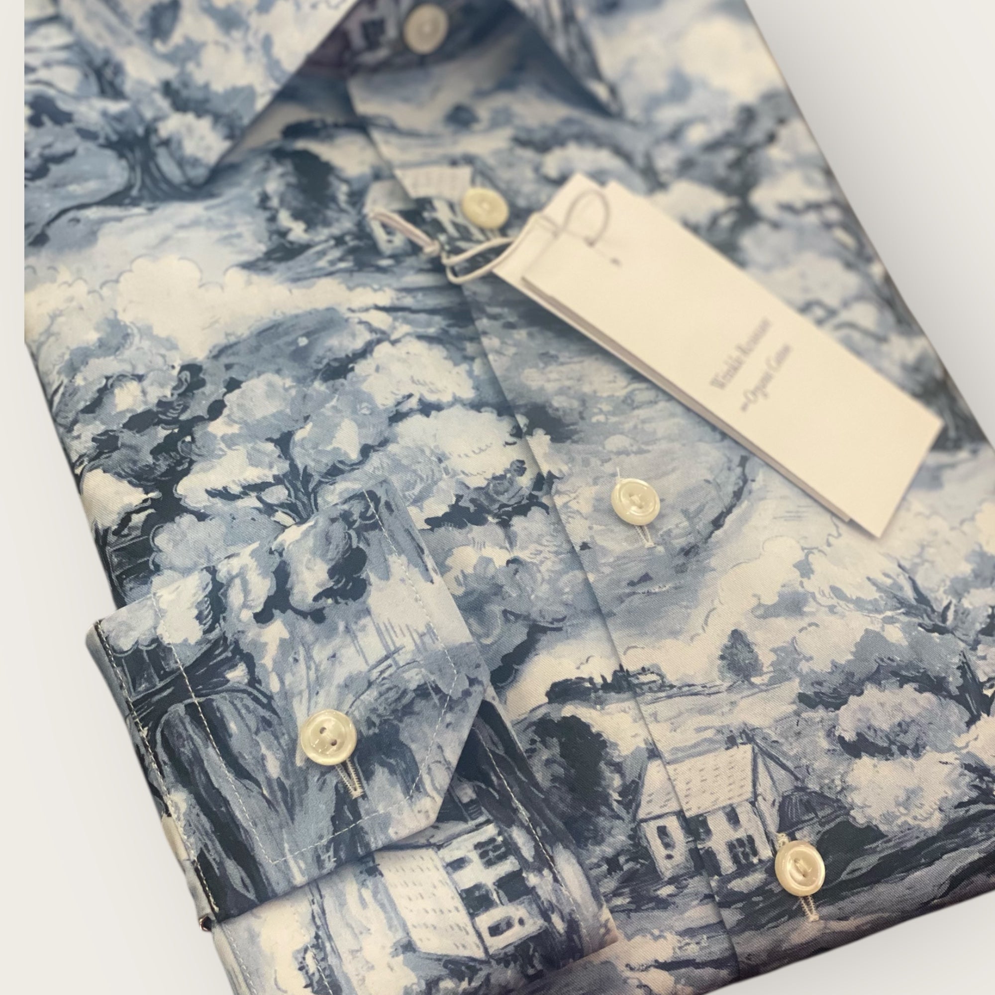 HANDPAINTED SLIM SHIRT / ØKOLOGISK BOMULD