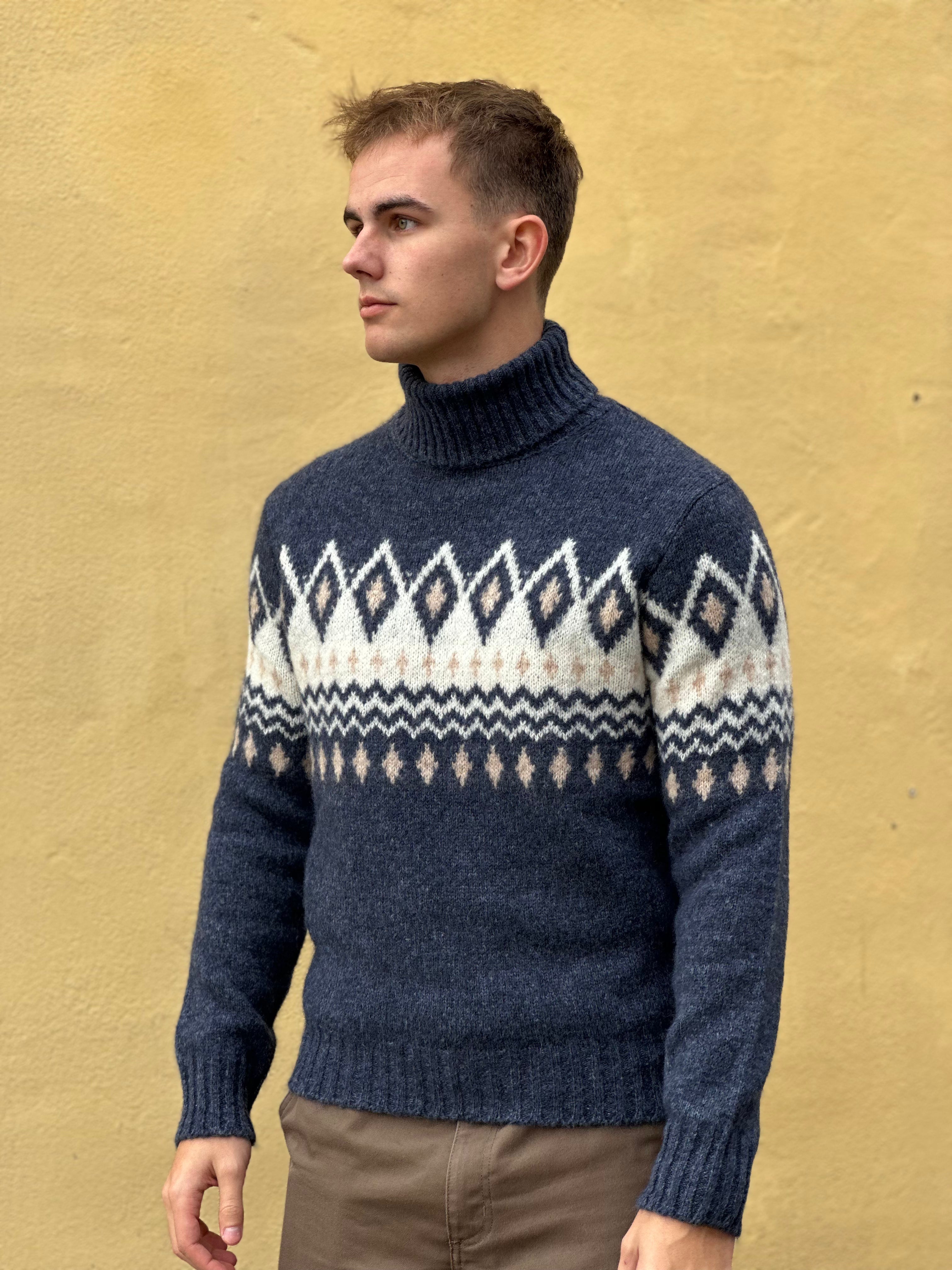 JACQUARD RULLEKRAVE I EXTRA FIN ULD