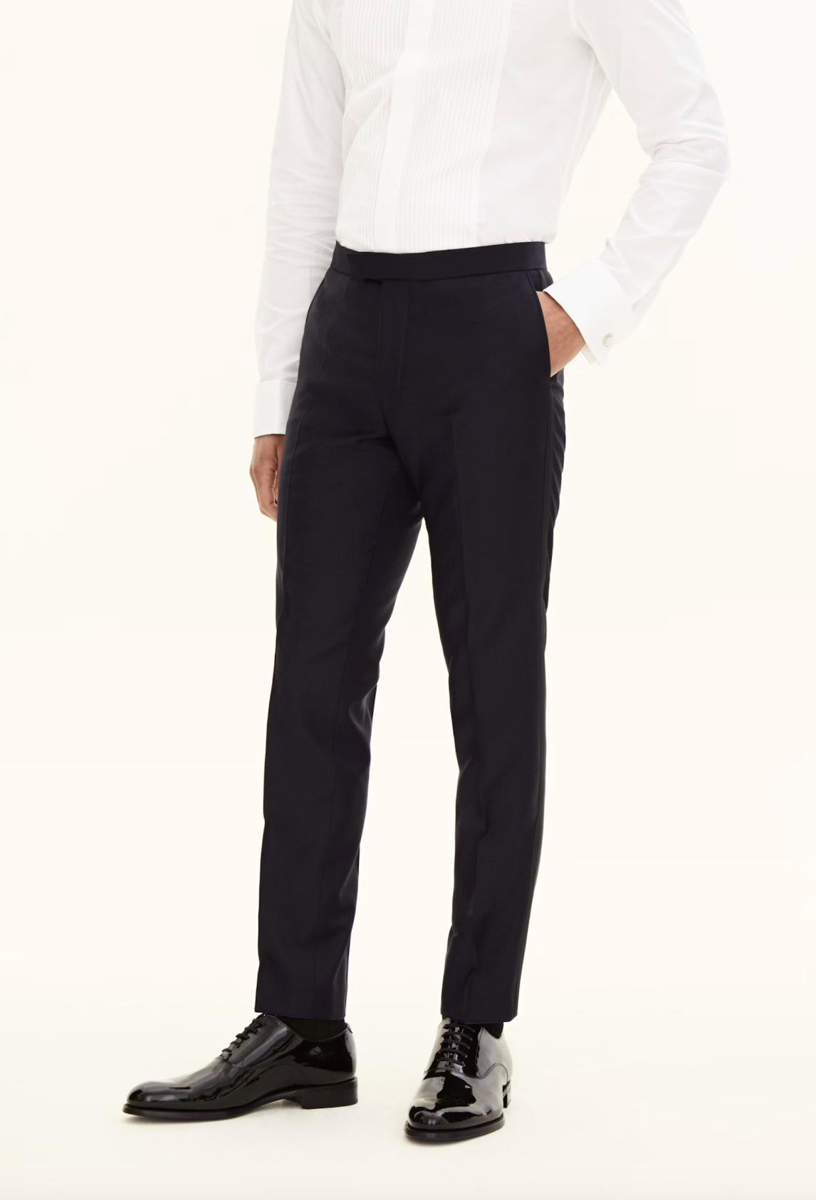 DENZ SMOKING BUKSER - ULD OG SILKE