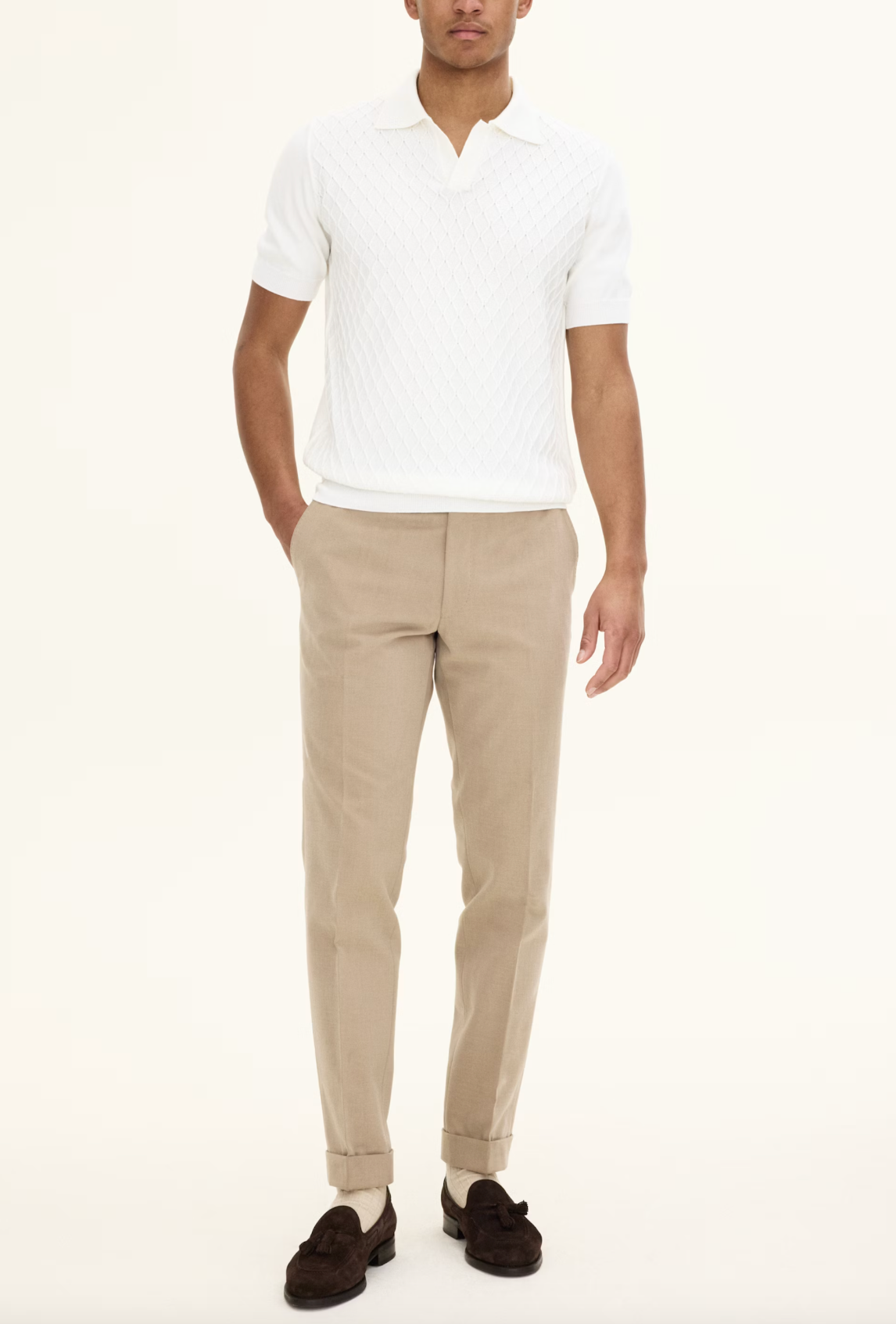 MIRZA KABELSTRIKKET POLOSHIRT