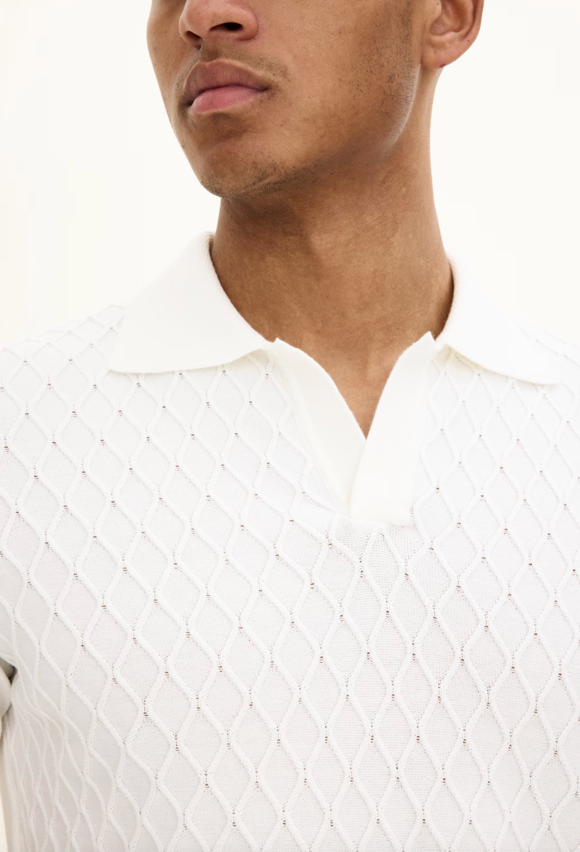 MIRZA KABELSTRIKKET POLOSHIRT