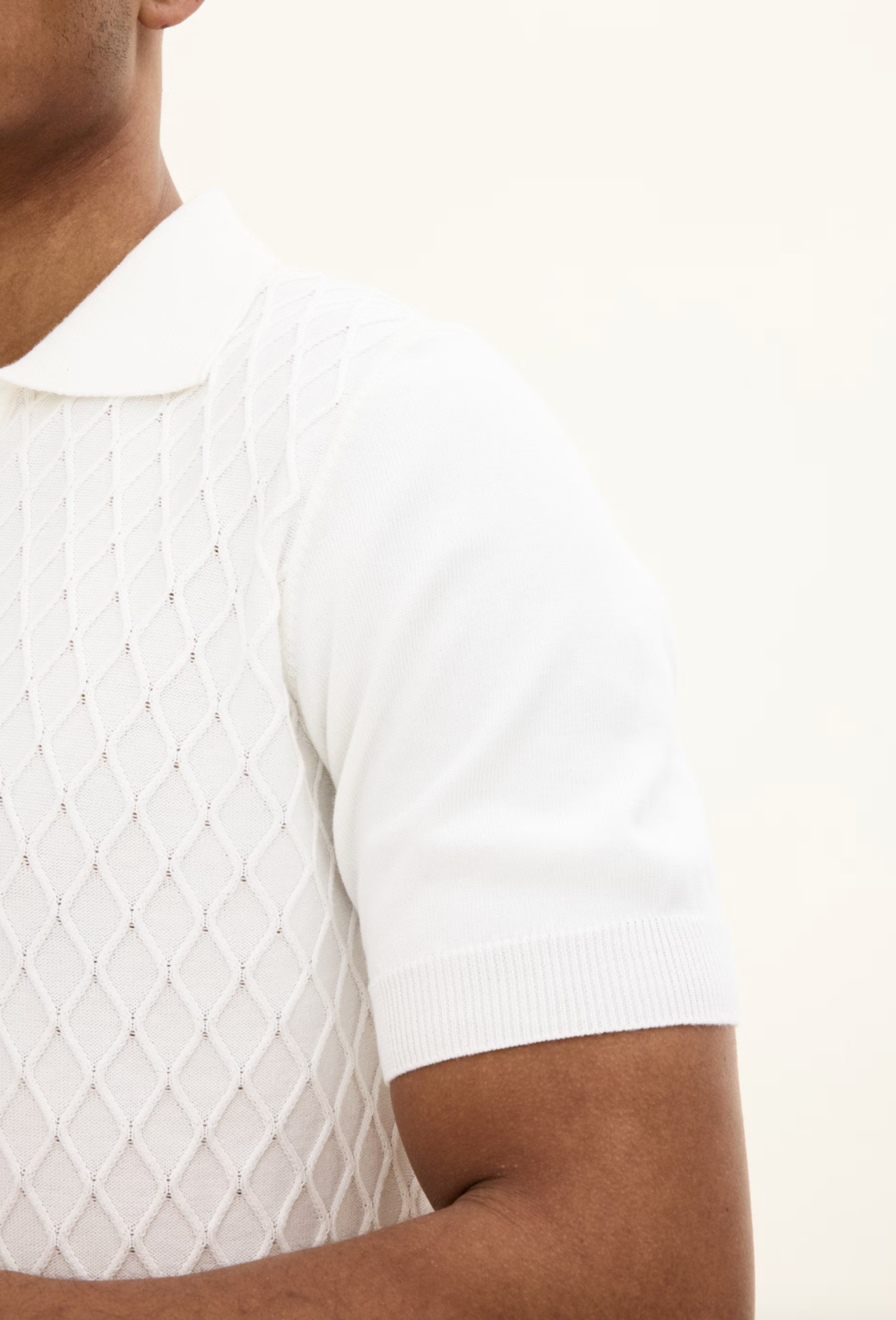 MIRZA KABELSTRIKKET POLOSHIRT