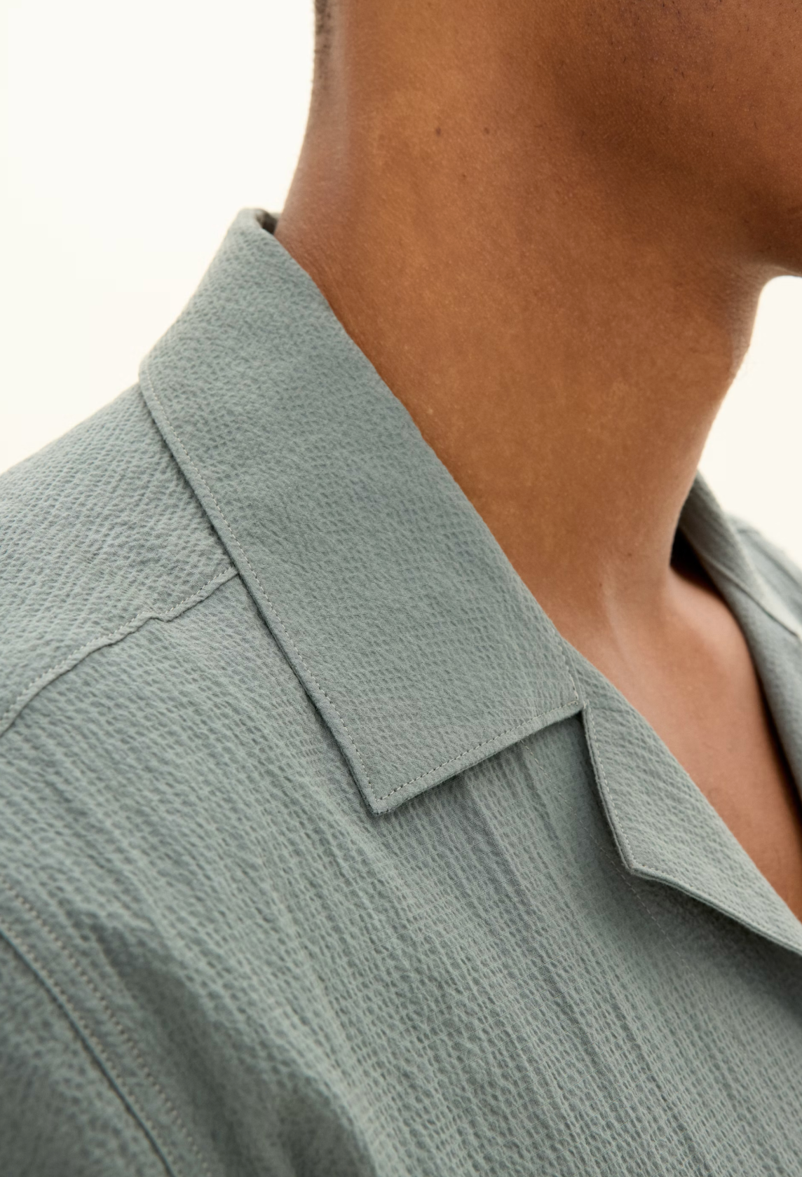 BOWLING COLLAR SEERSUCKER SS SKJORTE