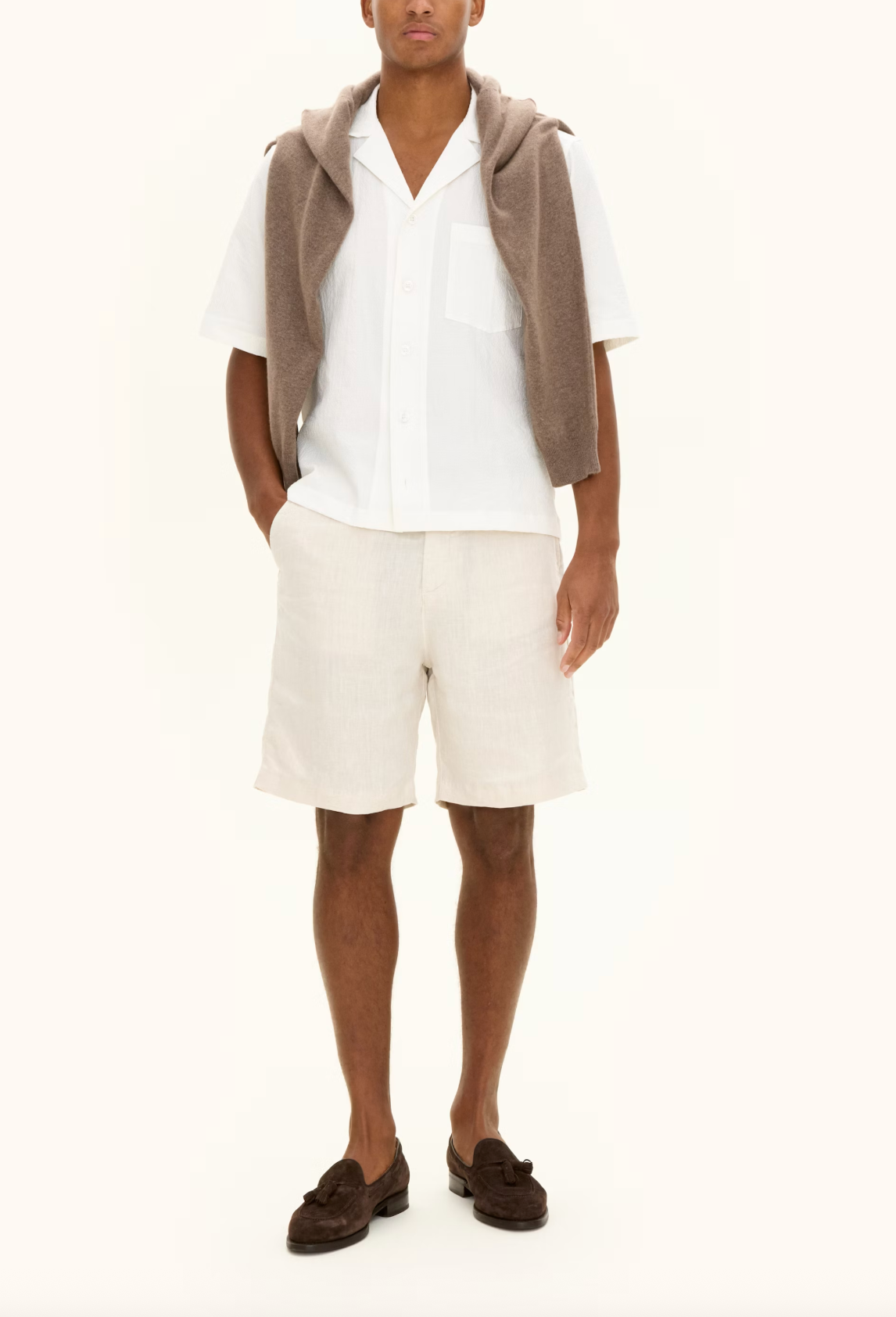 BOWLING COLLAR SEERSUCKER SS SKJORTE