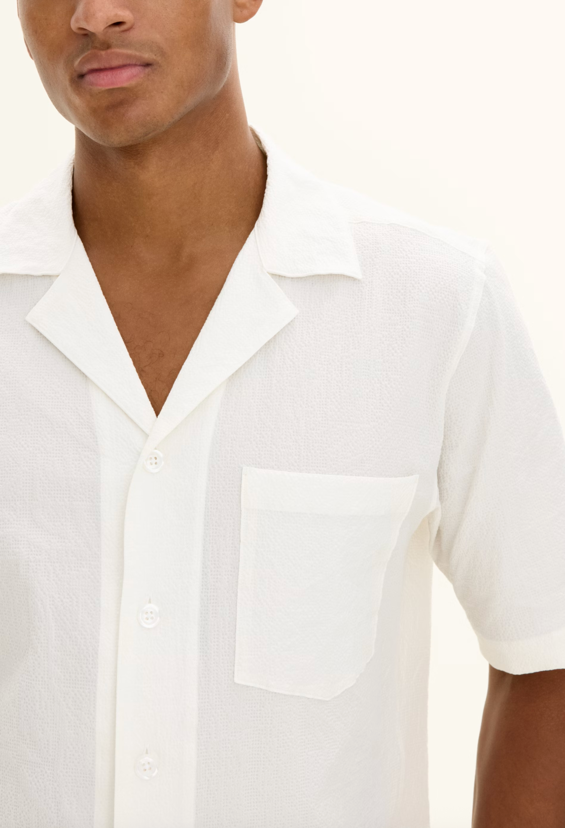 BOWLING COLLAR SEERSUCKER SS SKJORTE