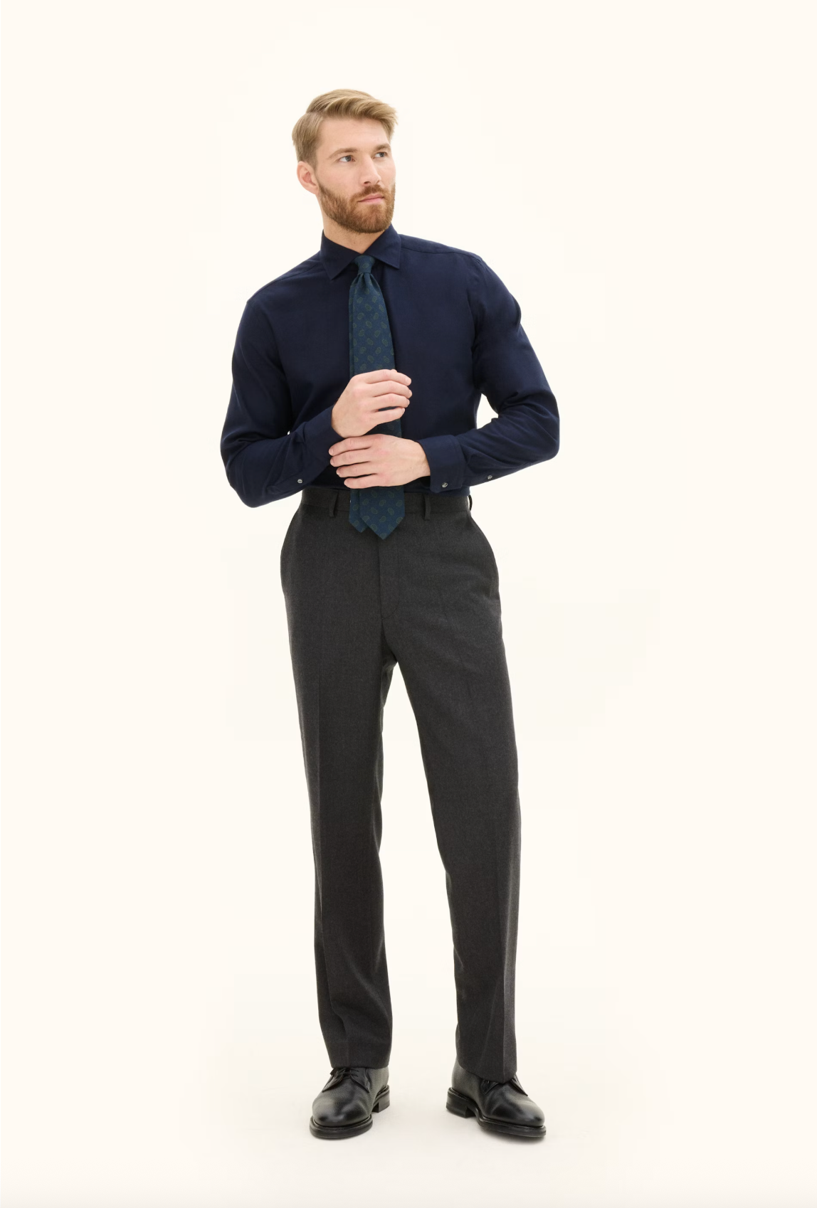 REG FIT BRUSHED FLANNEL SKJORTE