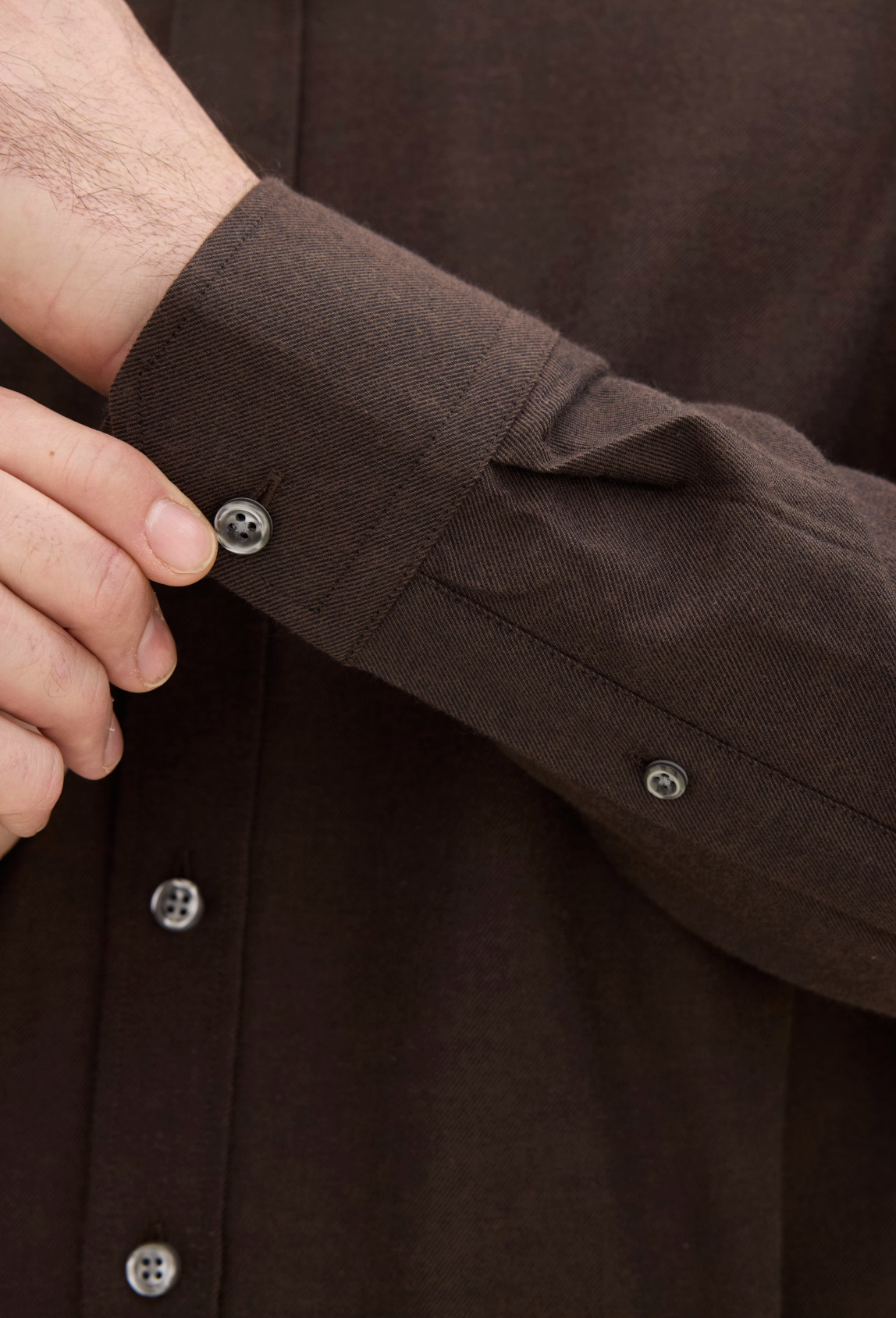 REG FIT BRUSHED FLANNEL SKJORTE