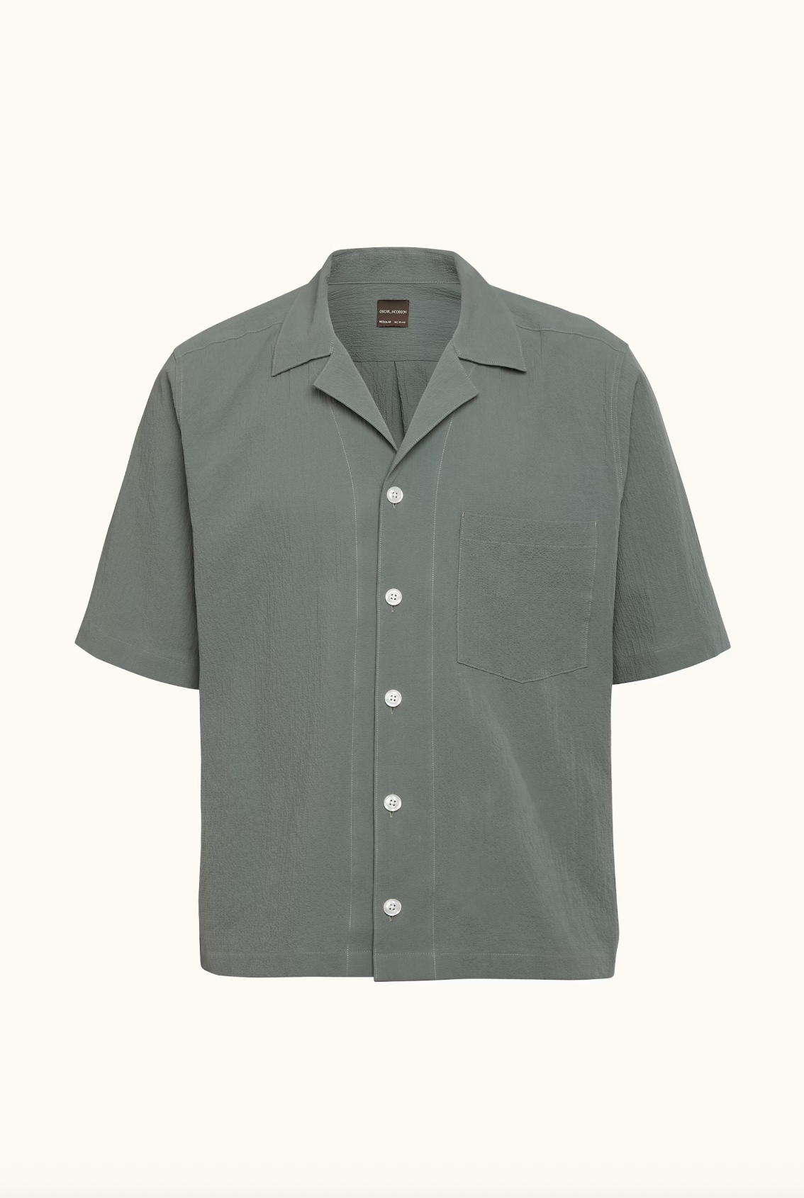 BOWLING COLLAR SEERSUCKER SS SKJORTE