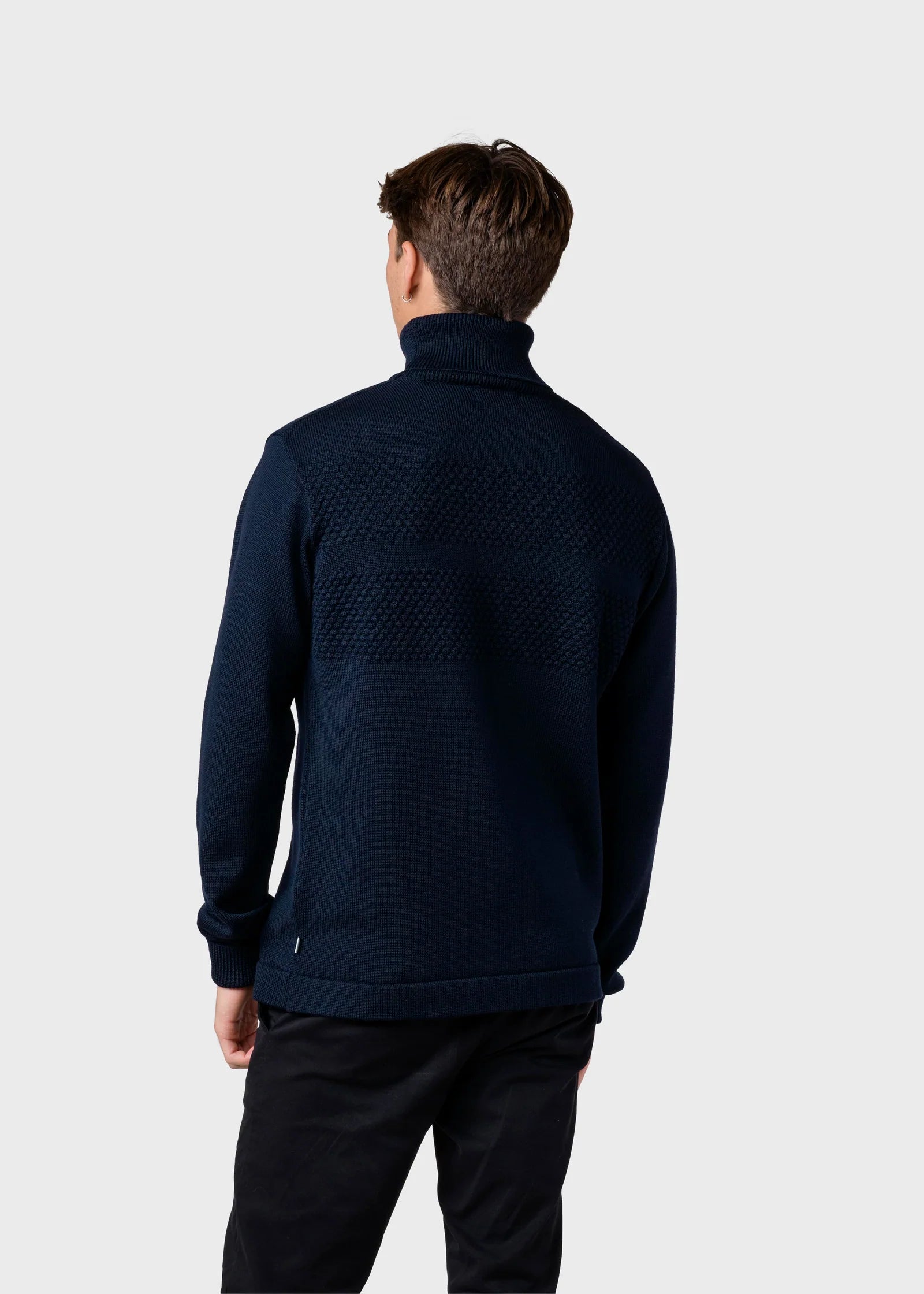THORVALD KNIT RULLEKRAVE - NAVY