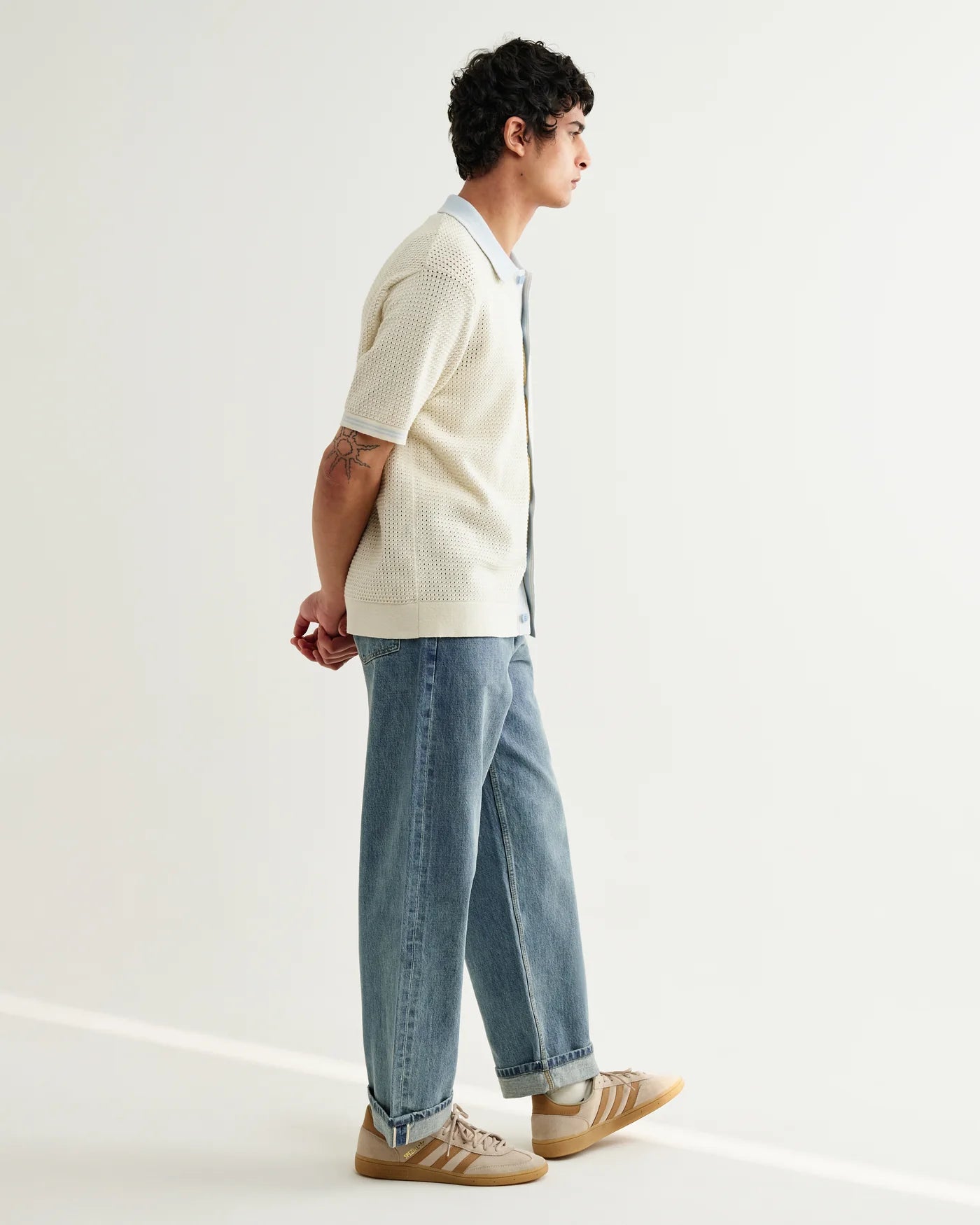 BELLE SS SHIRT TIPPED - ECRU
