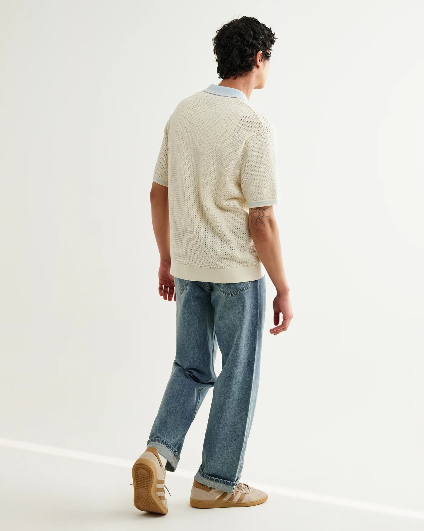 BELLE SS SHIRT TIPPED - ECRU