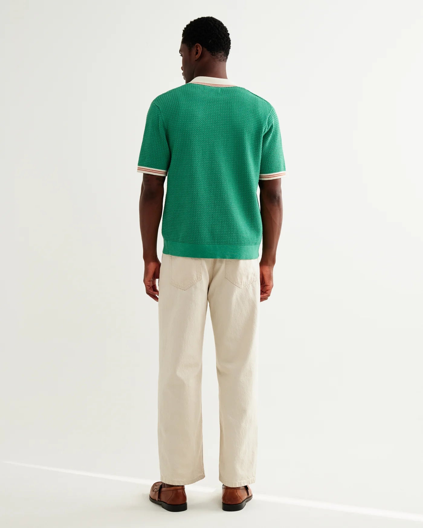 BELLE SS SHIRT TIPPED - GREEN