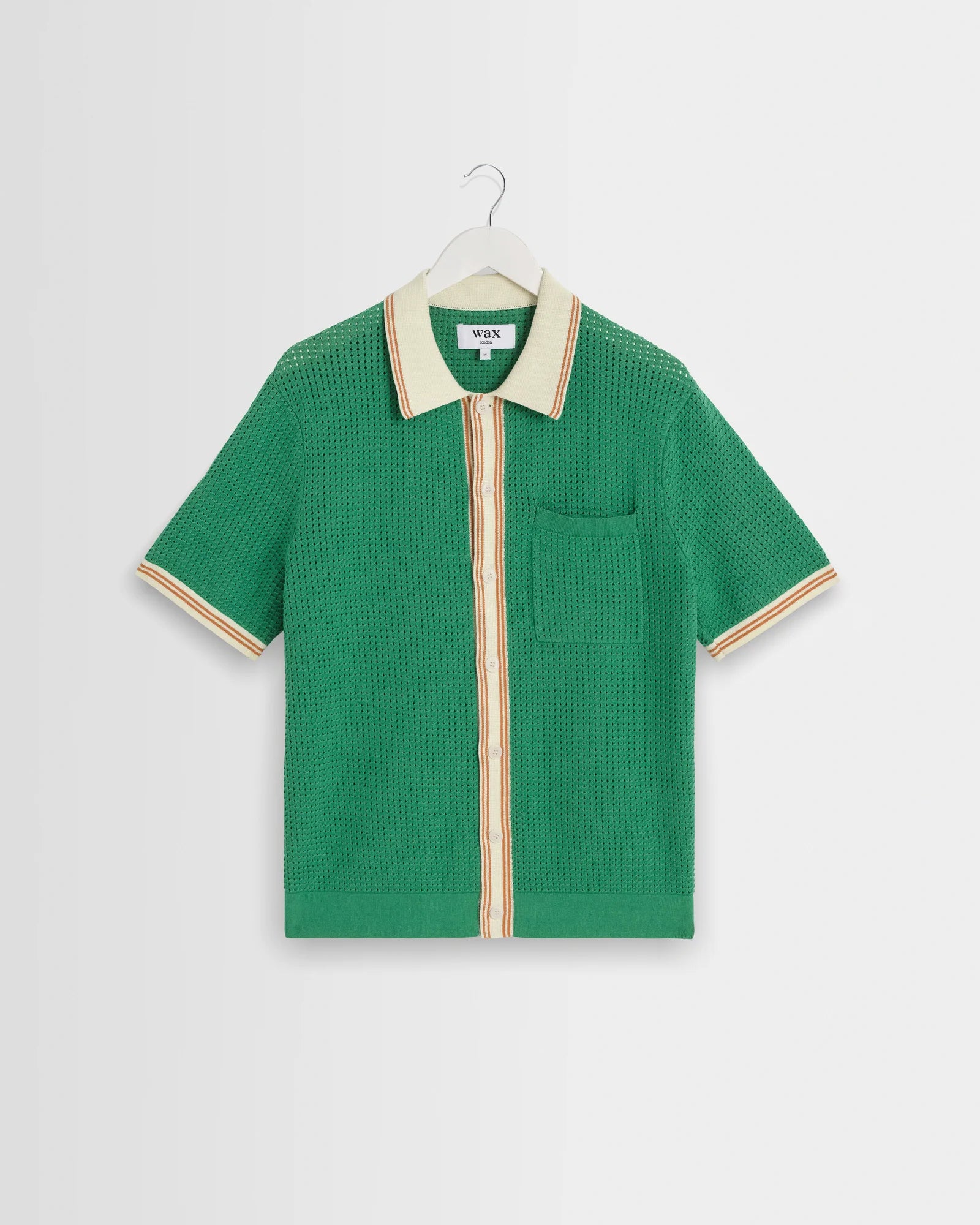 BELLE SS SHIRT TIPPED - GREEN