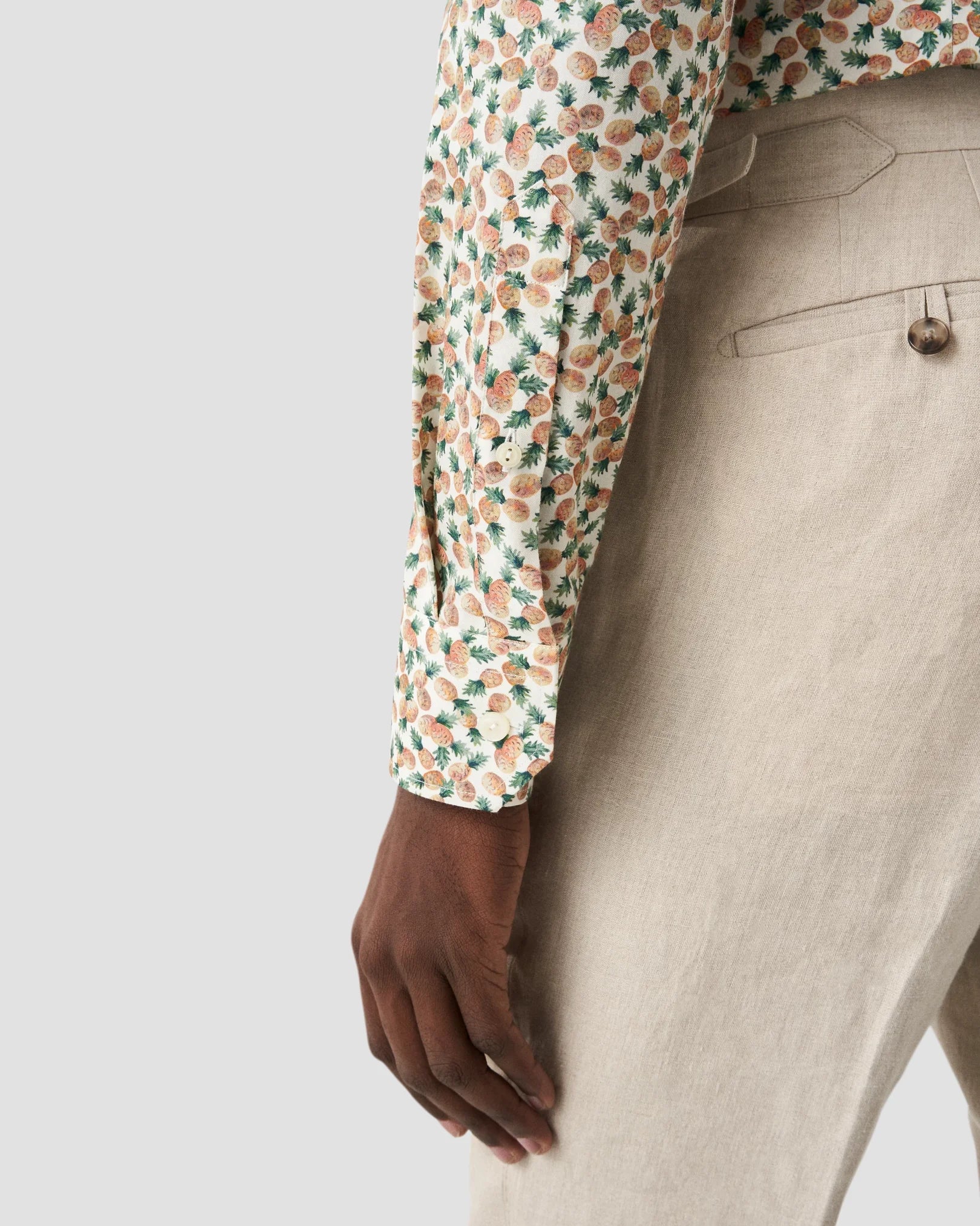 ORANGE PINEAPPLE TENCEL LYOCELL SKJORTE