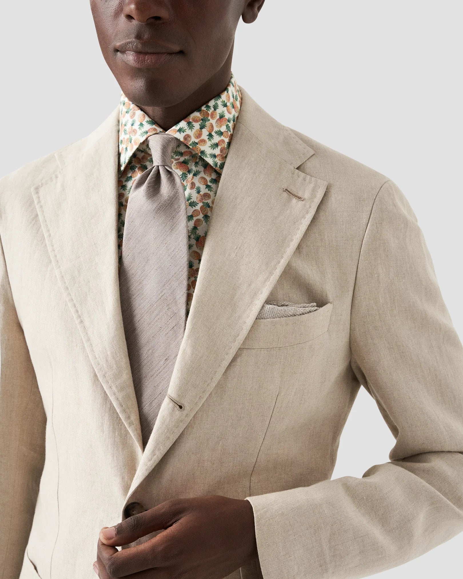 ORANGE PINEAPPLE TENCEL LYOCELL SKJORTE