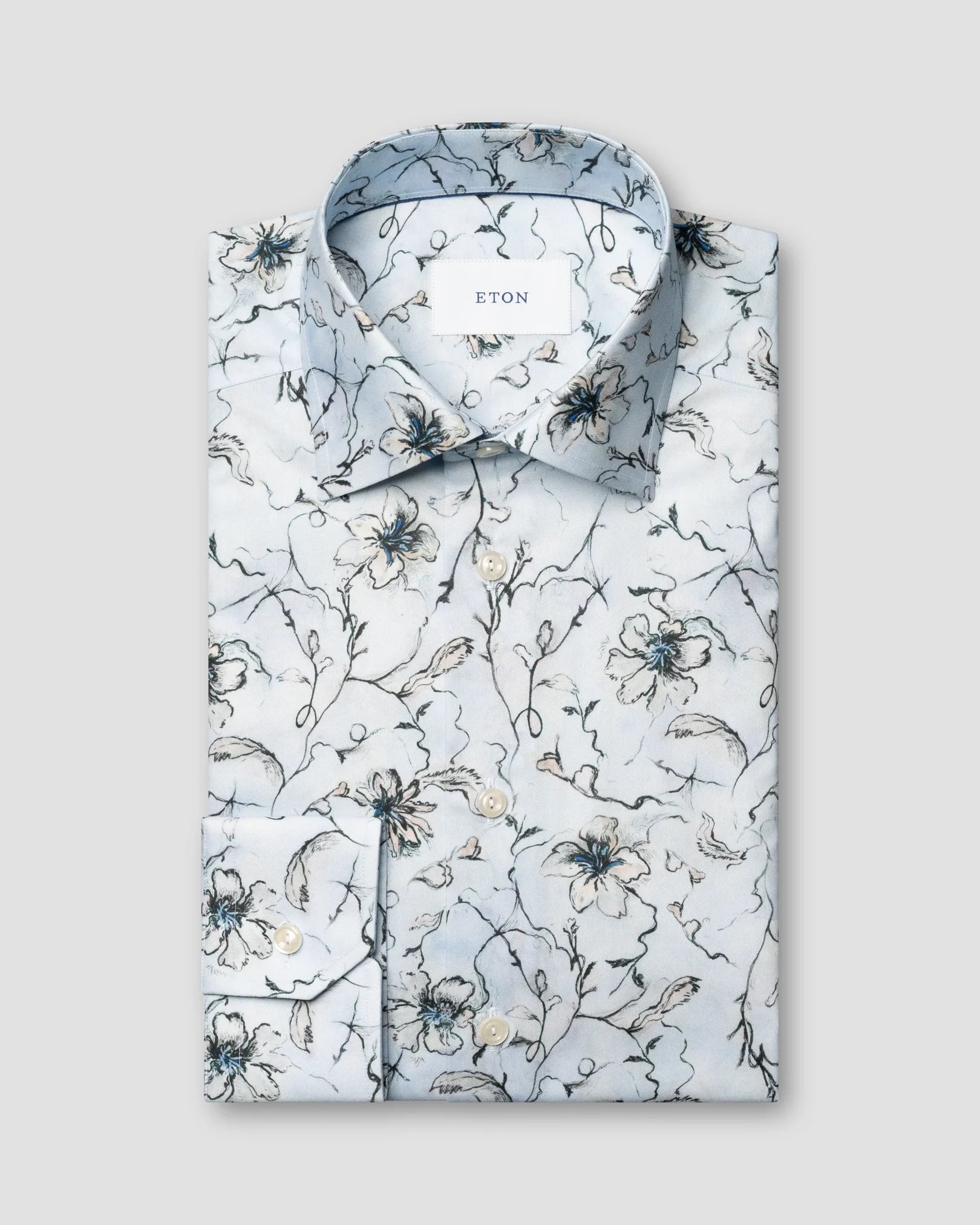 FLORAL SIGNATURE TWILL SKJORTE