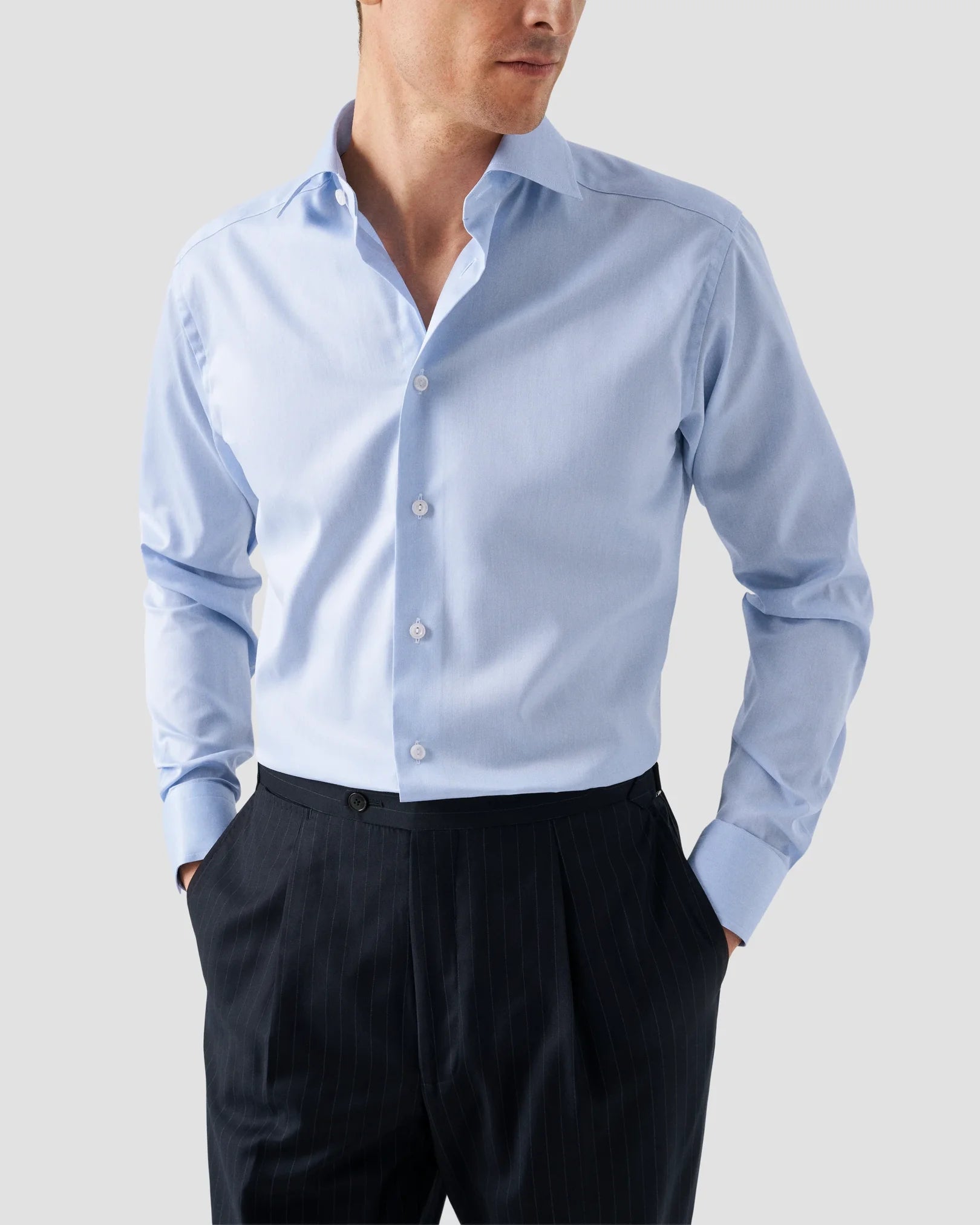 SIGNATURE TWILL SHIRT / SUPER SLIM FIT / CUT AWAY FLIP