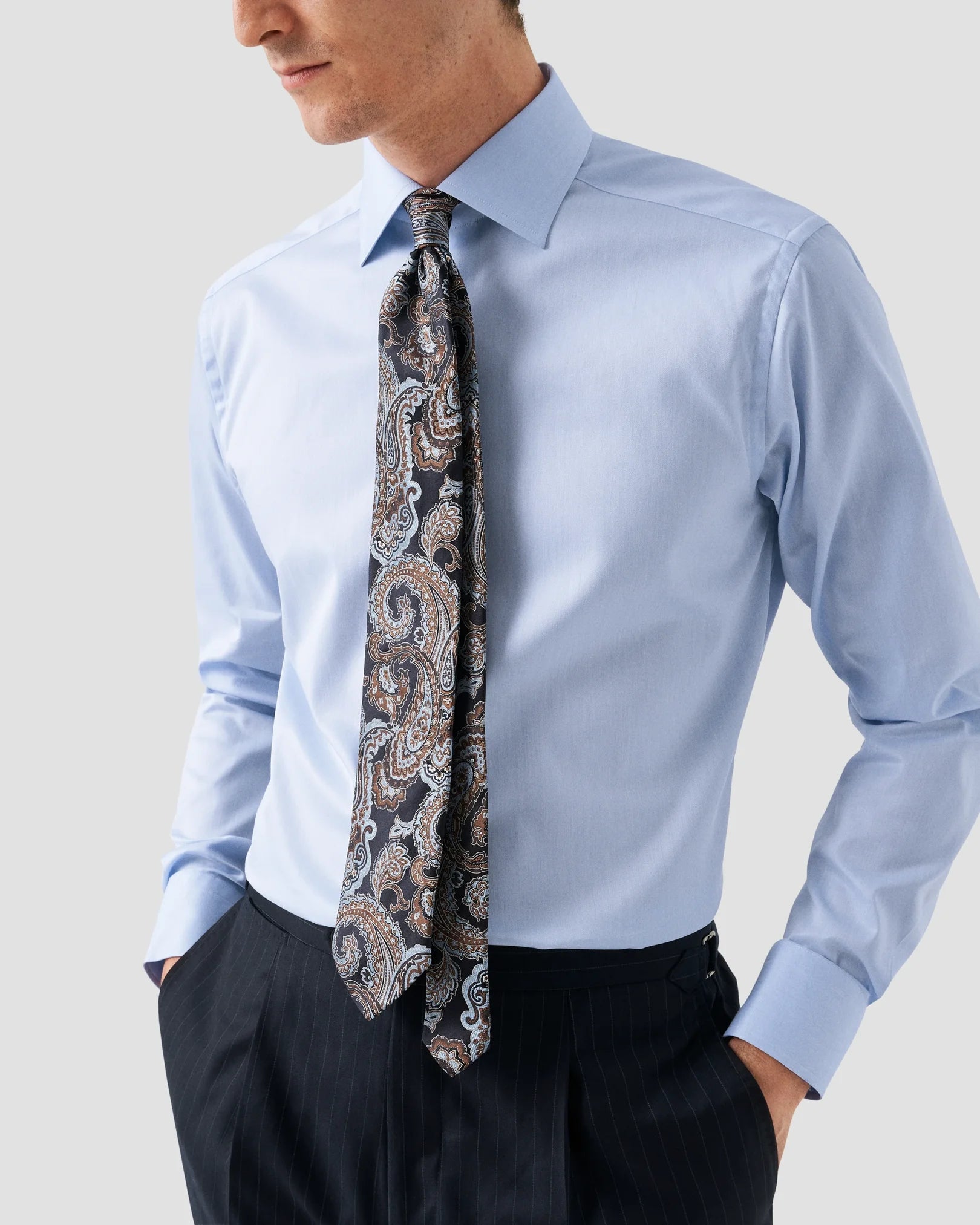 SIGNATURE TWILL SHIRT / SUPER SLIM FIT / CUT AWAY FLIP