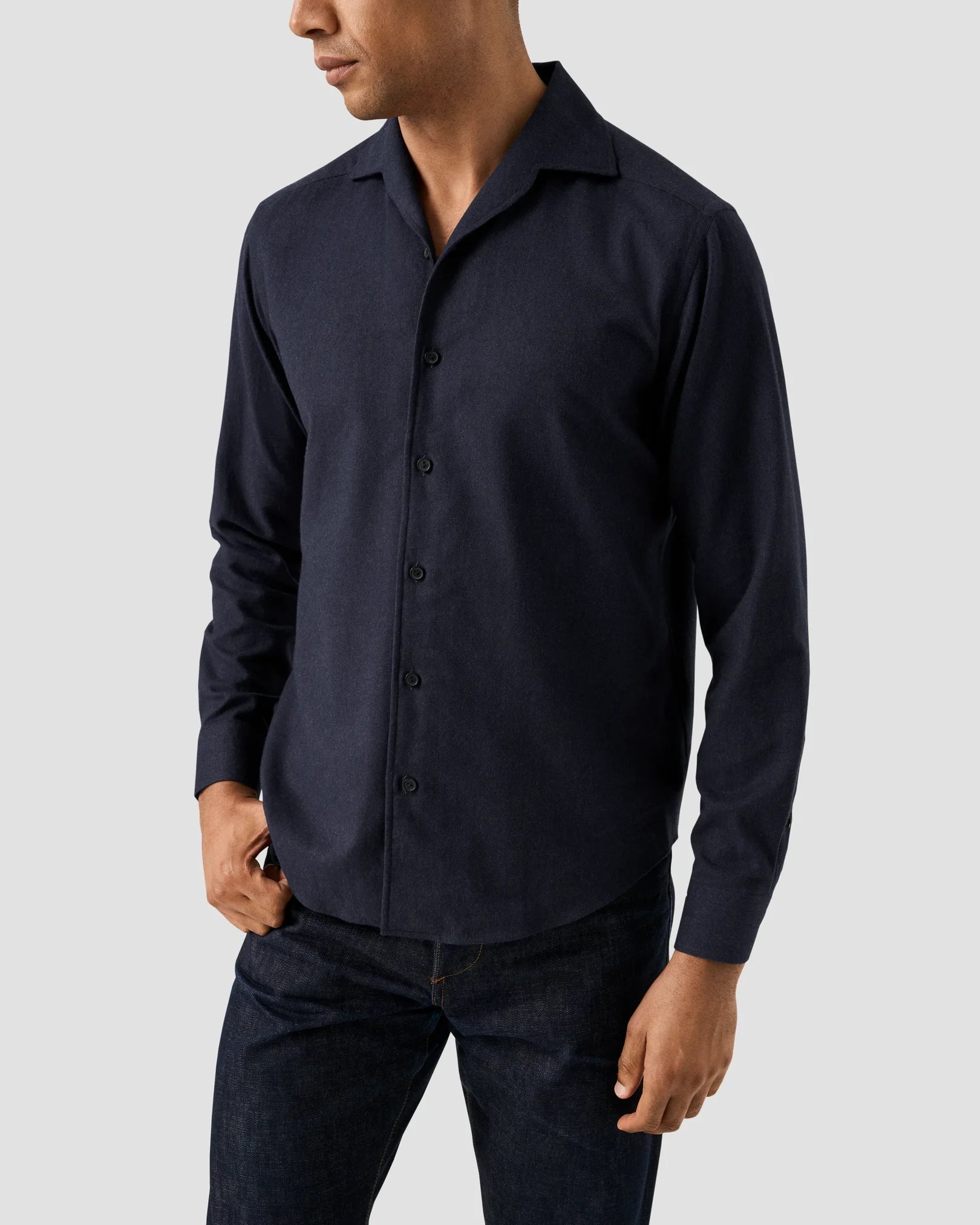 SOLID FLANNEL SKJORTE