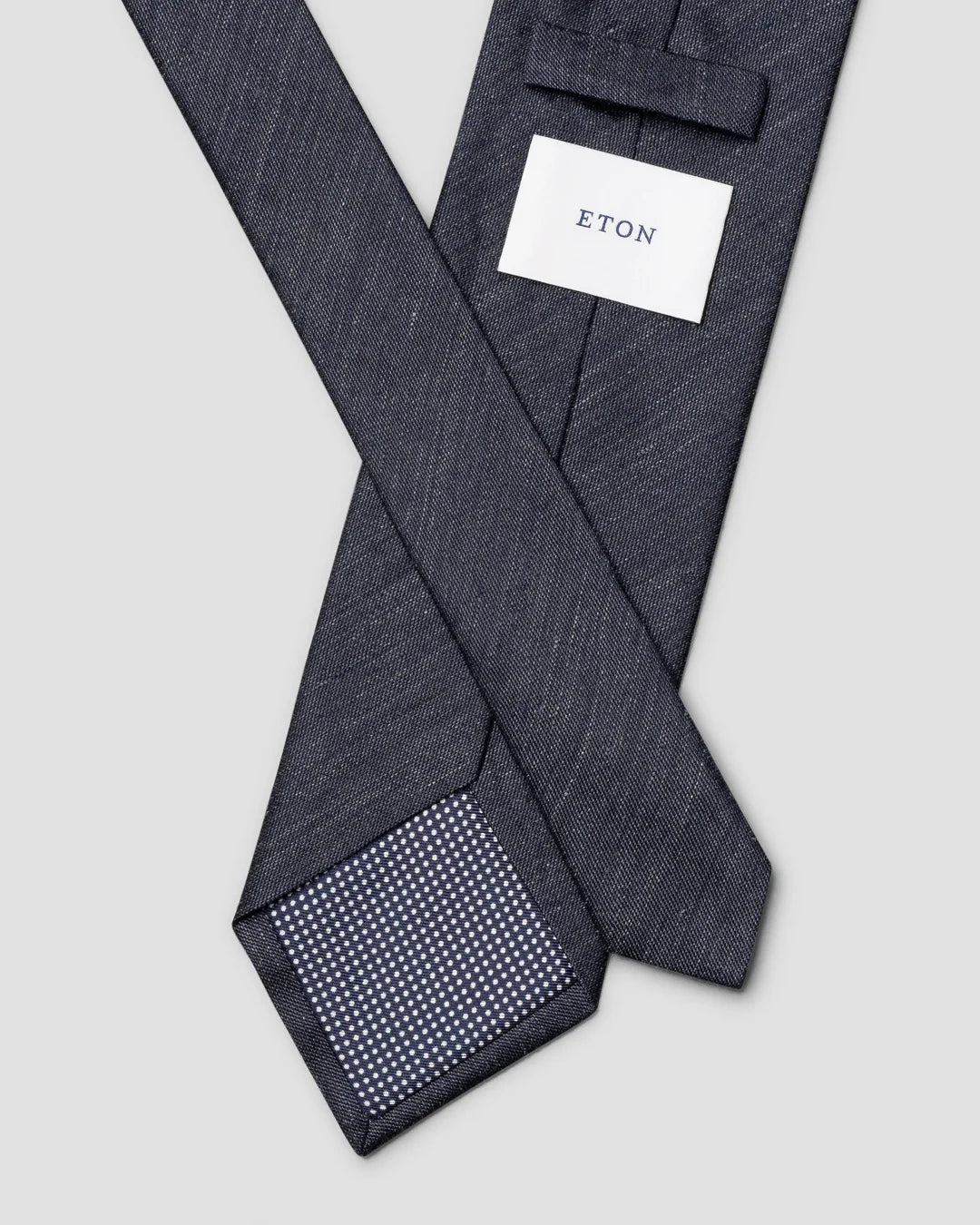 SOLID WOVEN LINEN SLIK TIE