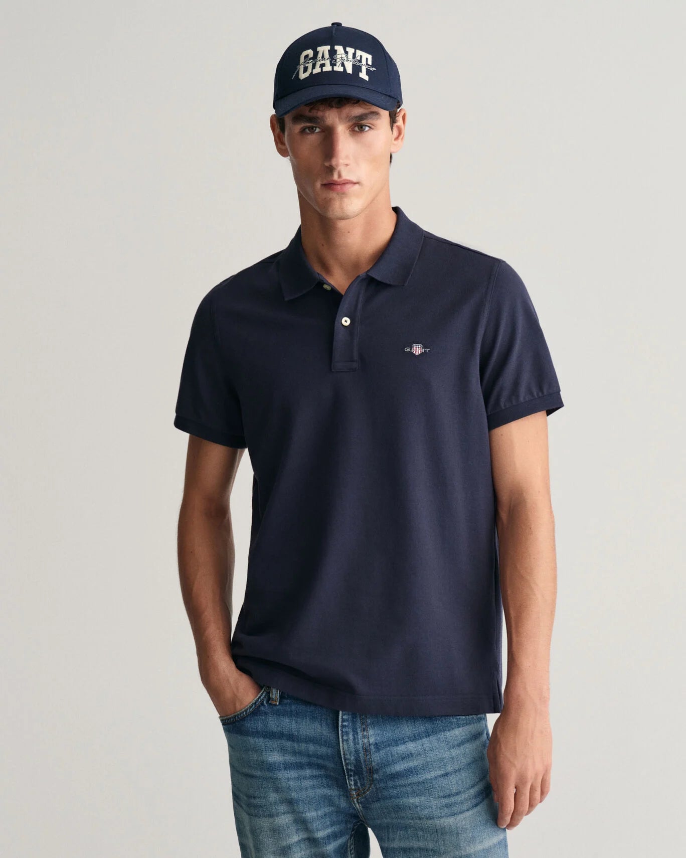 Regular fit Shield Piqué polo