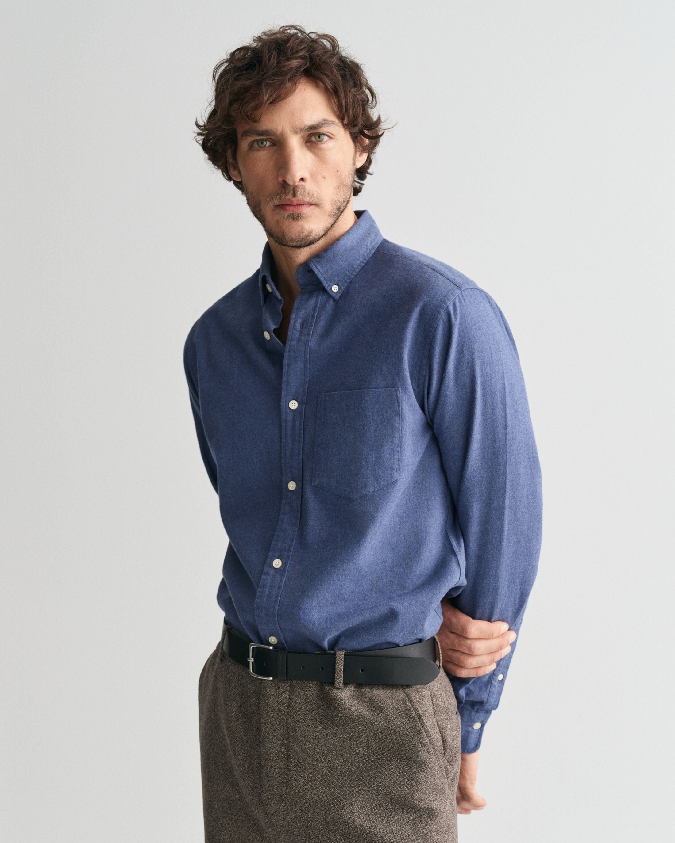 FLANNEL MELANGE SHIRT - REGULAR FIT
