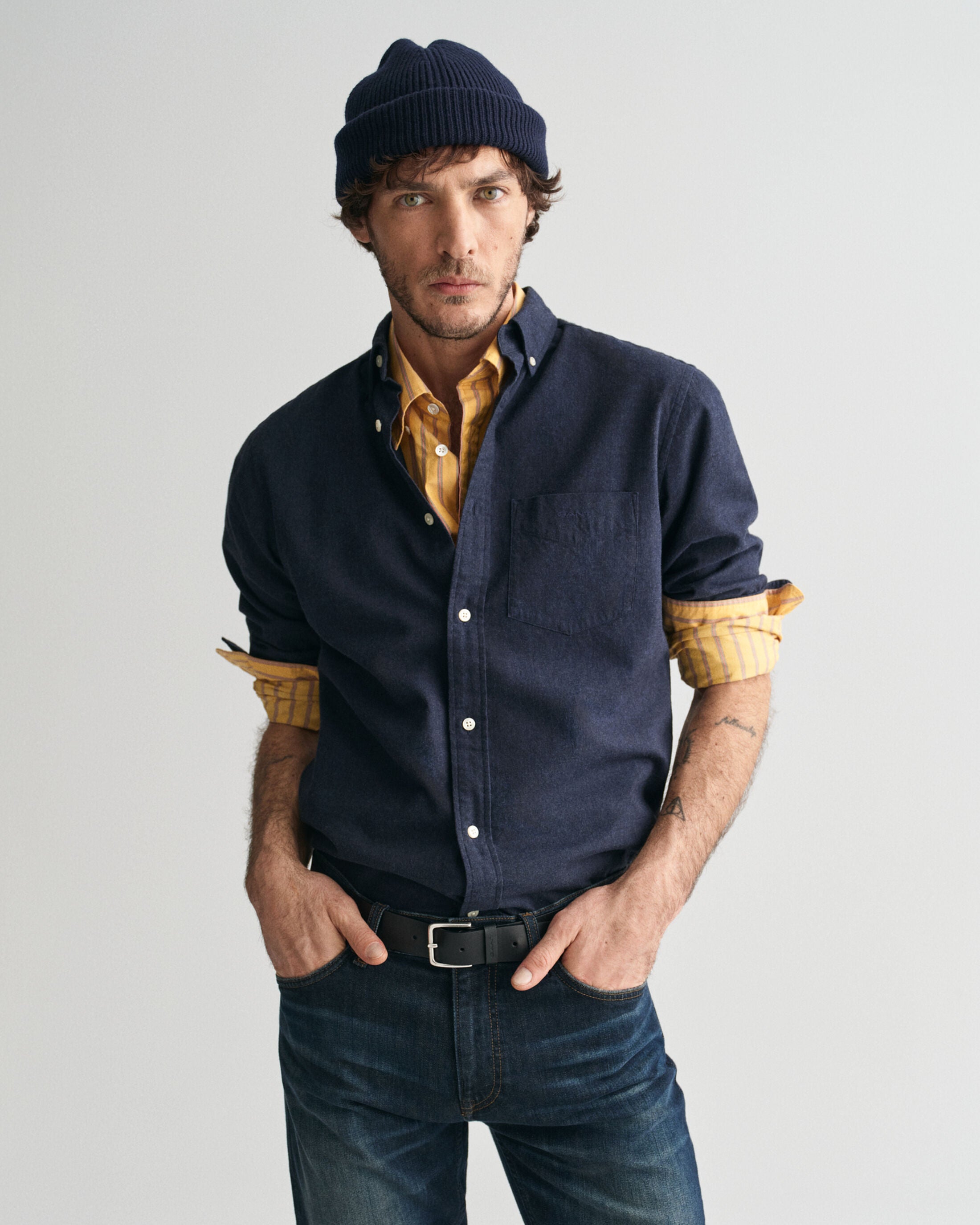 FLANNEL MELANGE SHIRT - REGULAR FIT