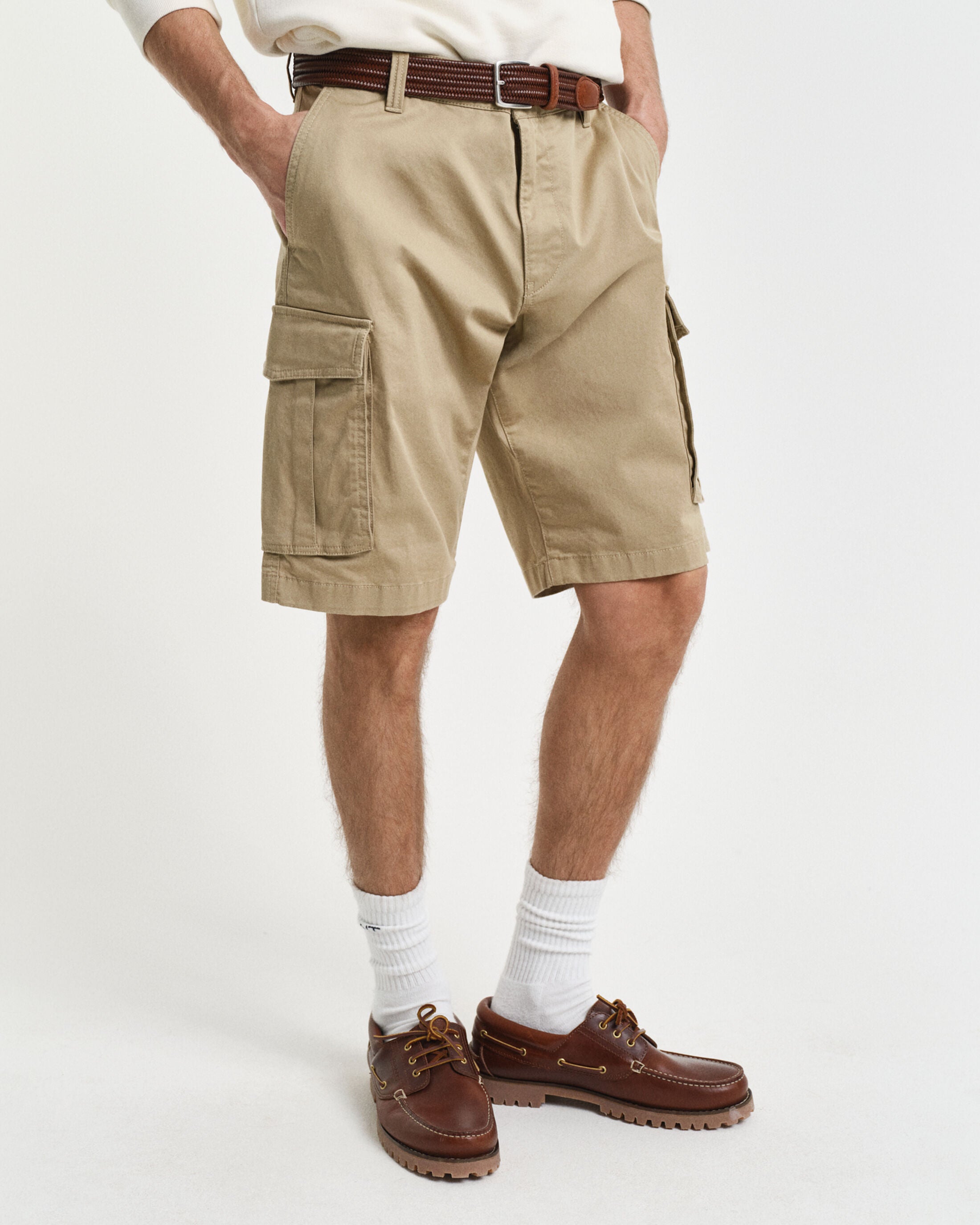 RELAXED TWILL CARGO SHORTS