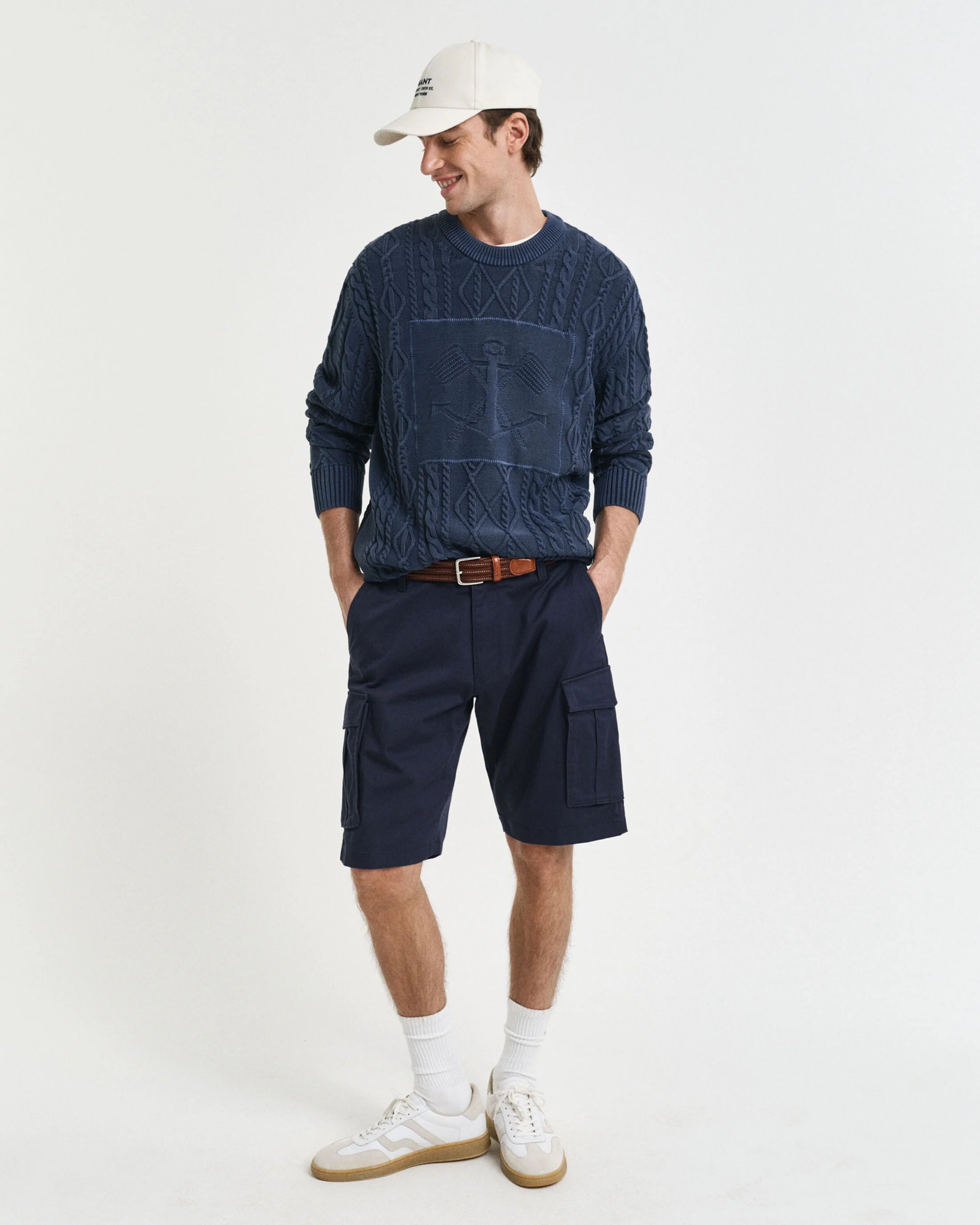 RELAXED TWILL CARGO SHORTS