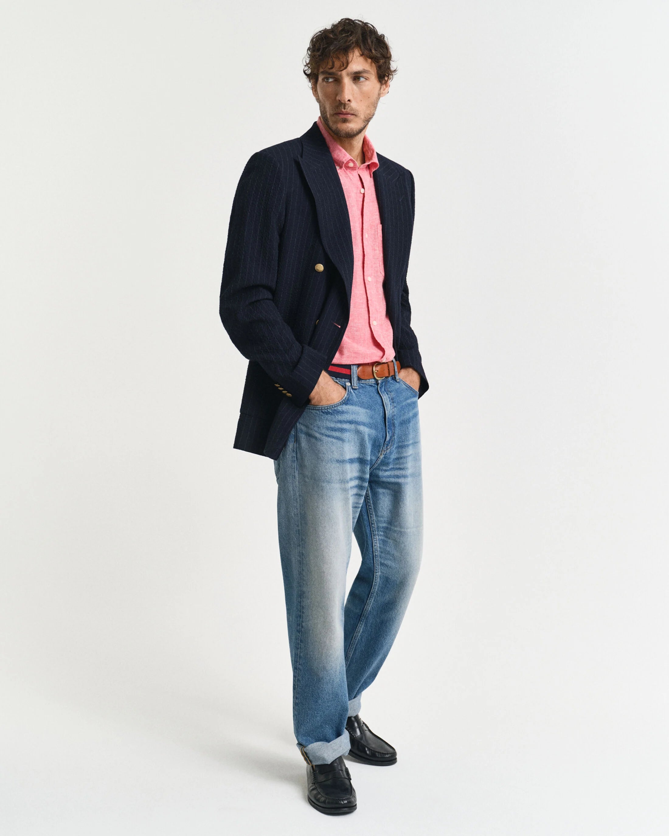 REG COTTON LINEN SS SHIRT