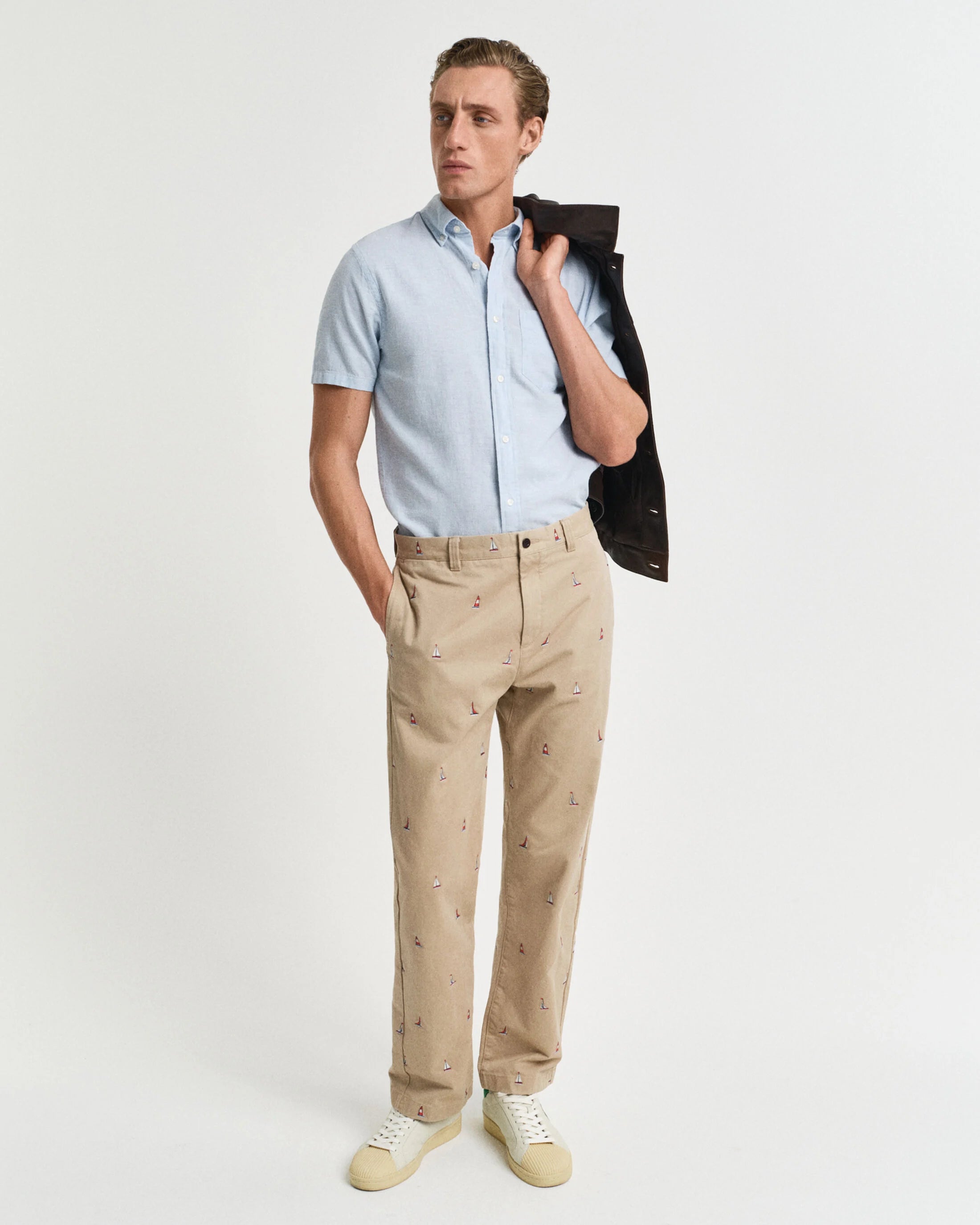 REG COTTON LINEN SS SHIRT