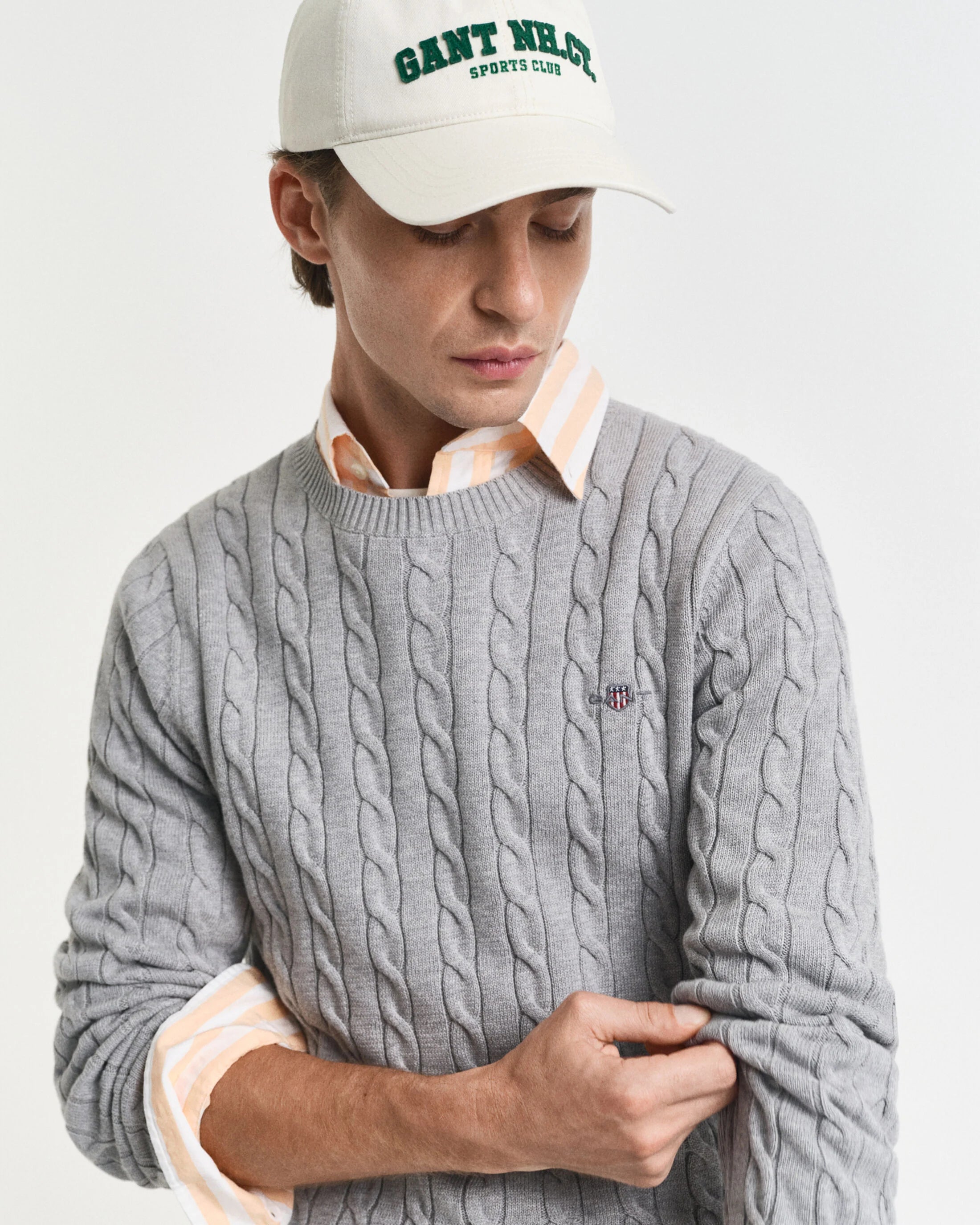 CREWNECK SWEATER BOMULD I KABELSTRIK