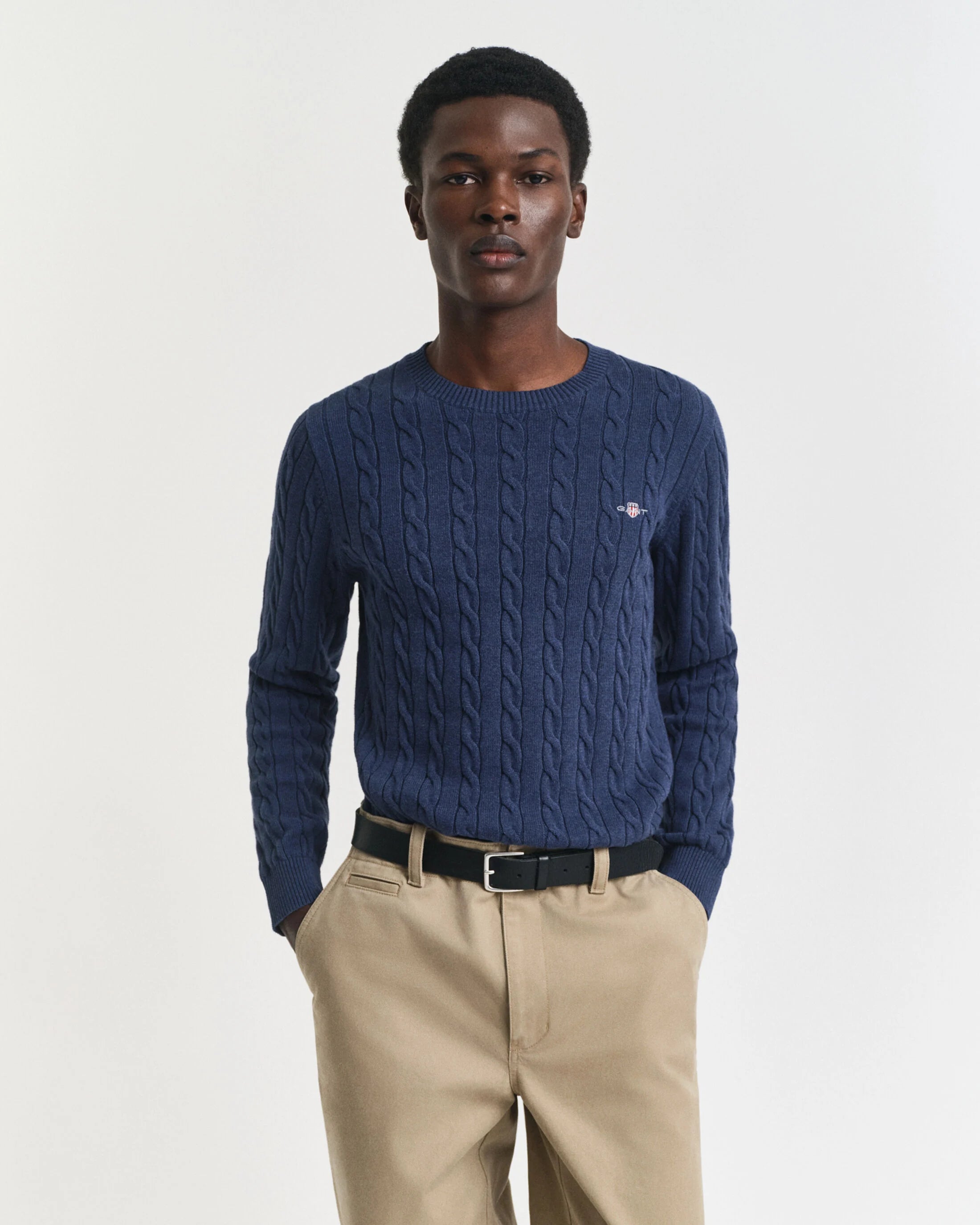 CREWNECK SWEATER BOMULD I KABELSTRIK