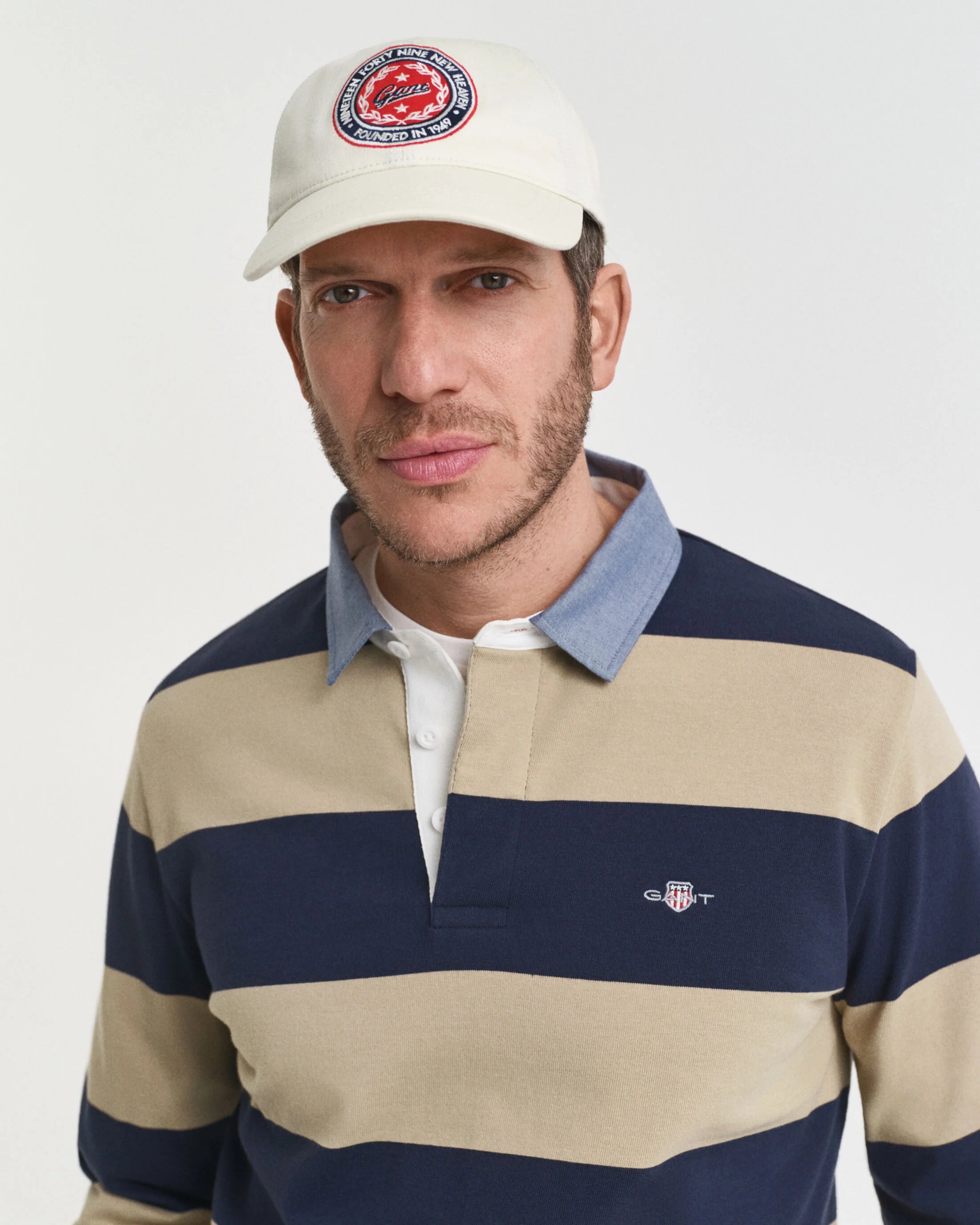 REG CHAMBRAY STRIBET POLO