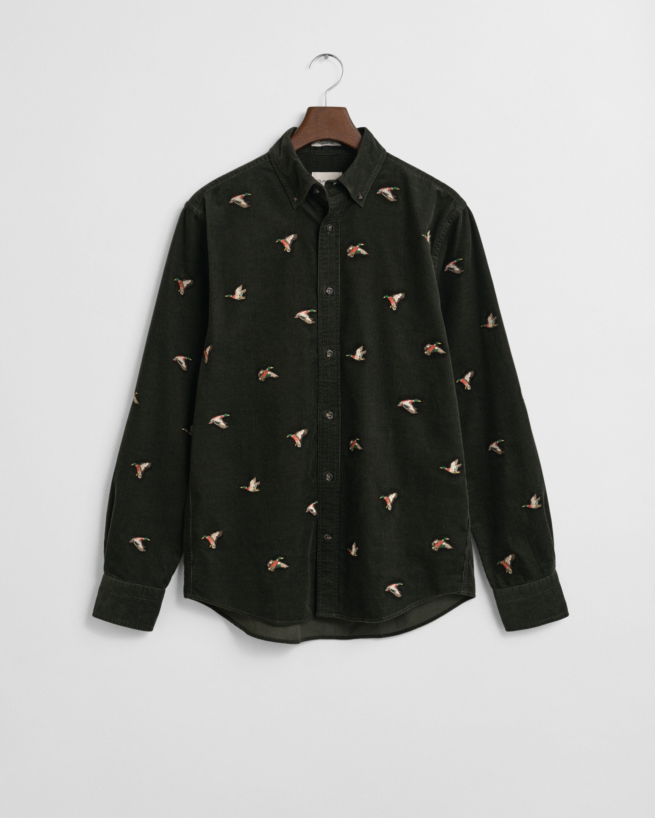 REG EMBROIDERED CORDUROY DUCK SKJORTE