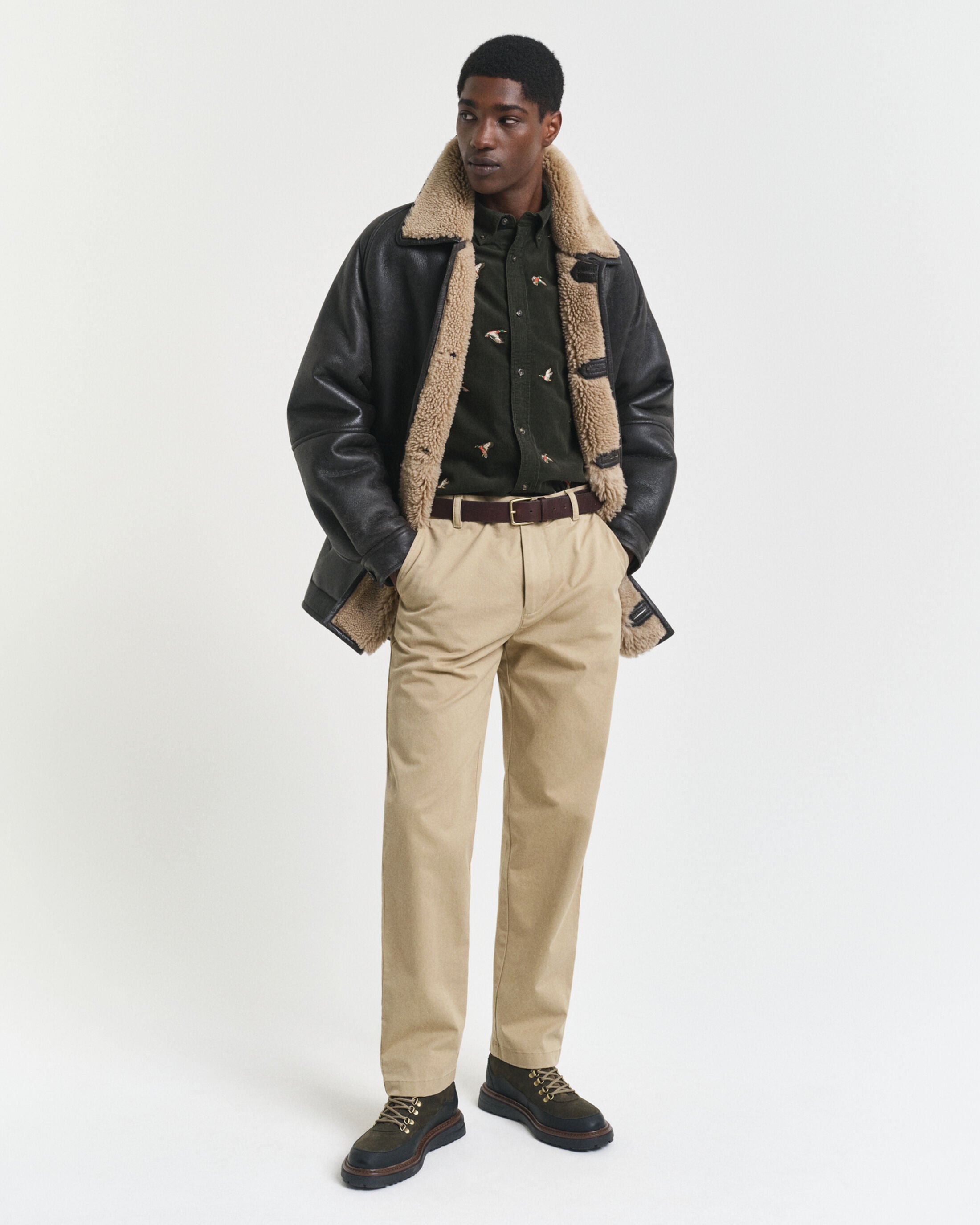 REG EMBROIDERED CORDUROY DUCK SKJORTE