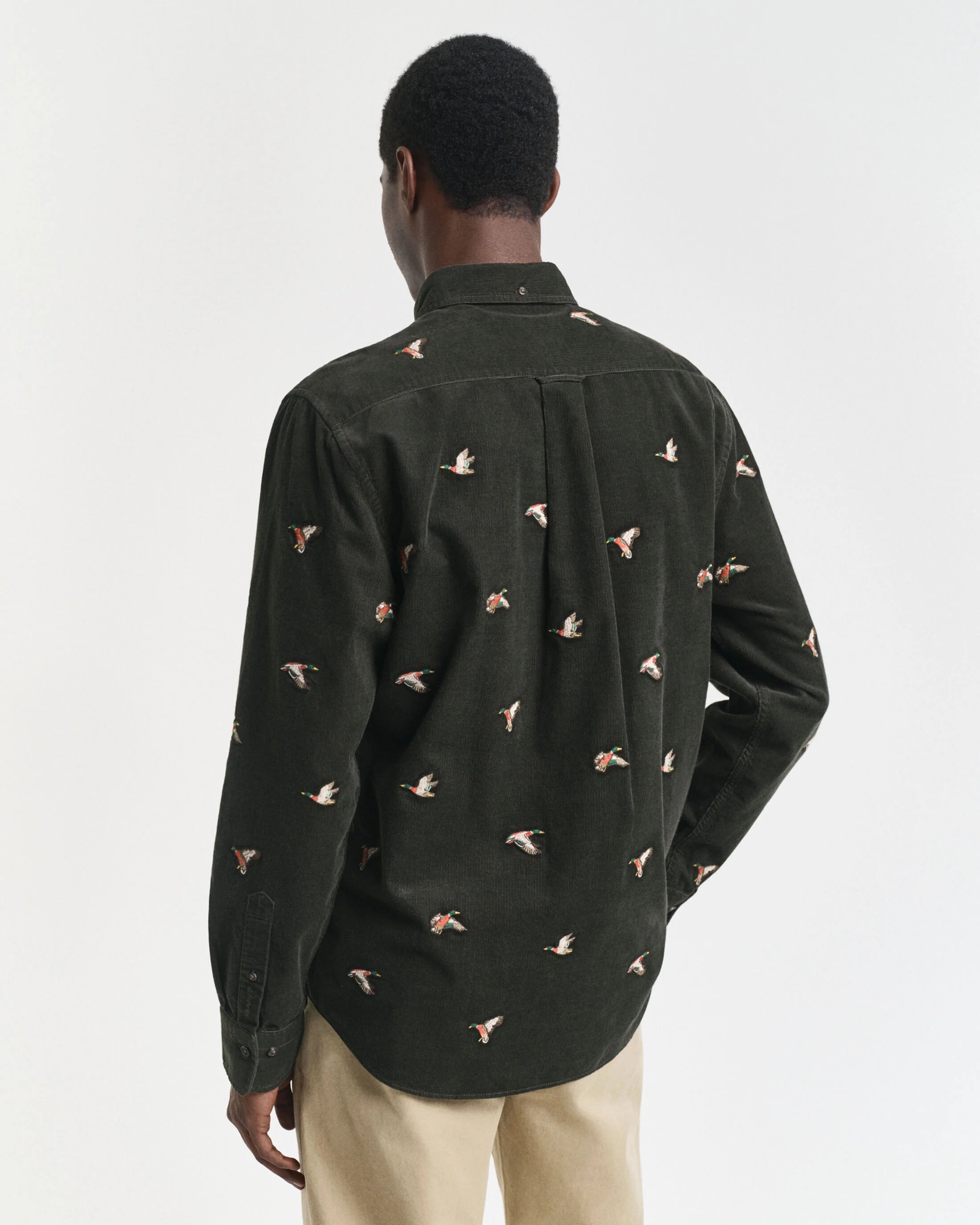 REG EMBROIDERED CORDUROY DUCK SKJORTE