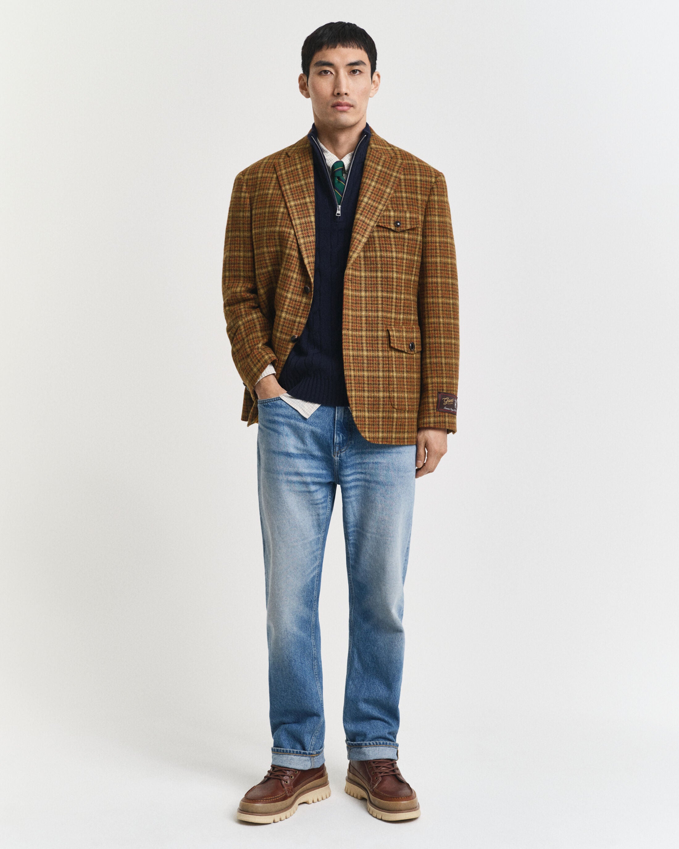 KABELSTRIK I LAMMEULD HALF ZIP